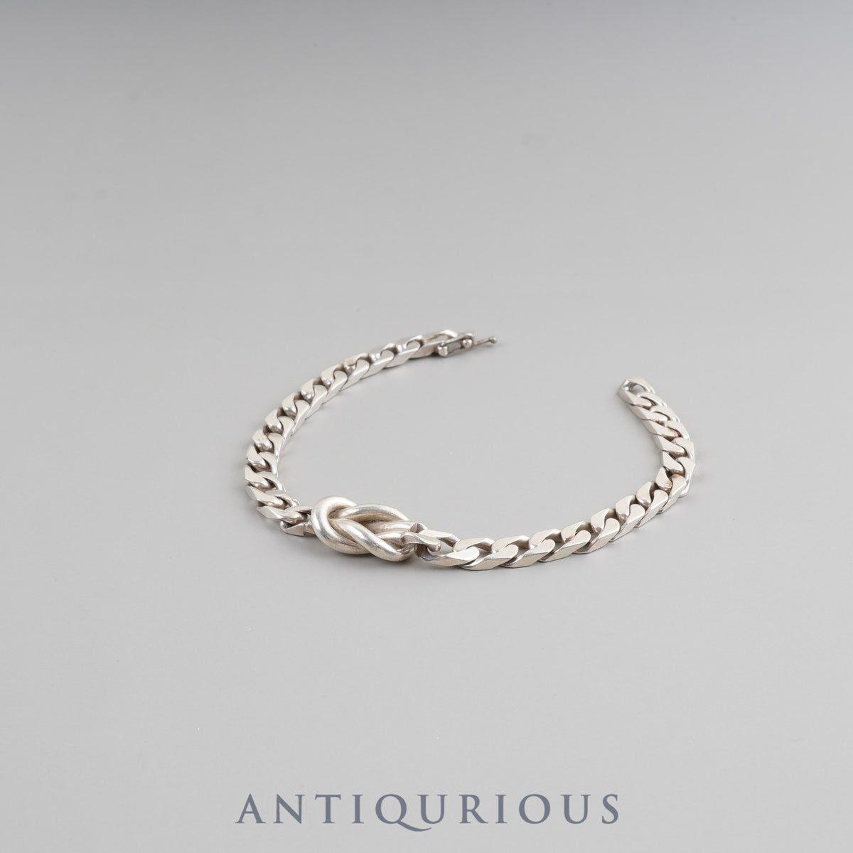 Tiffany Bracelet Center Knot Curb Chain Sterling Silver