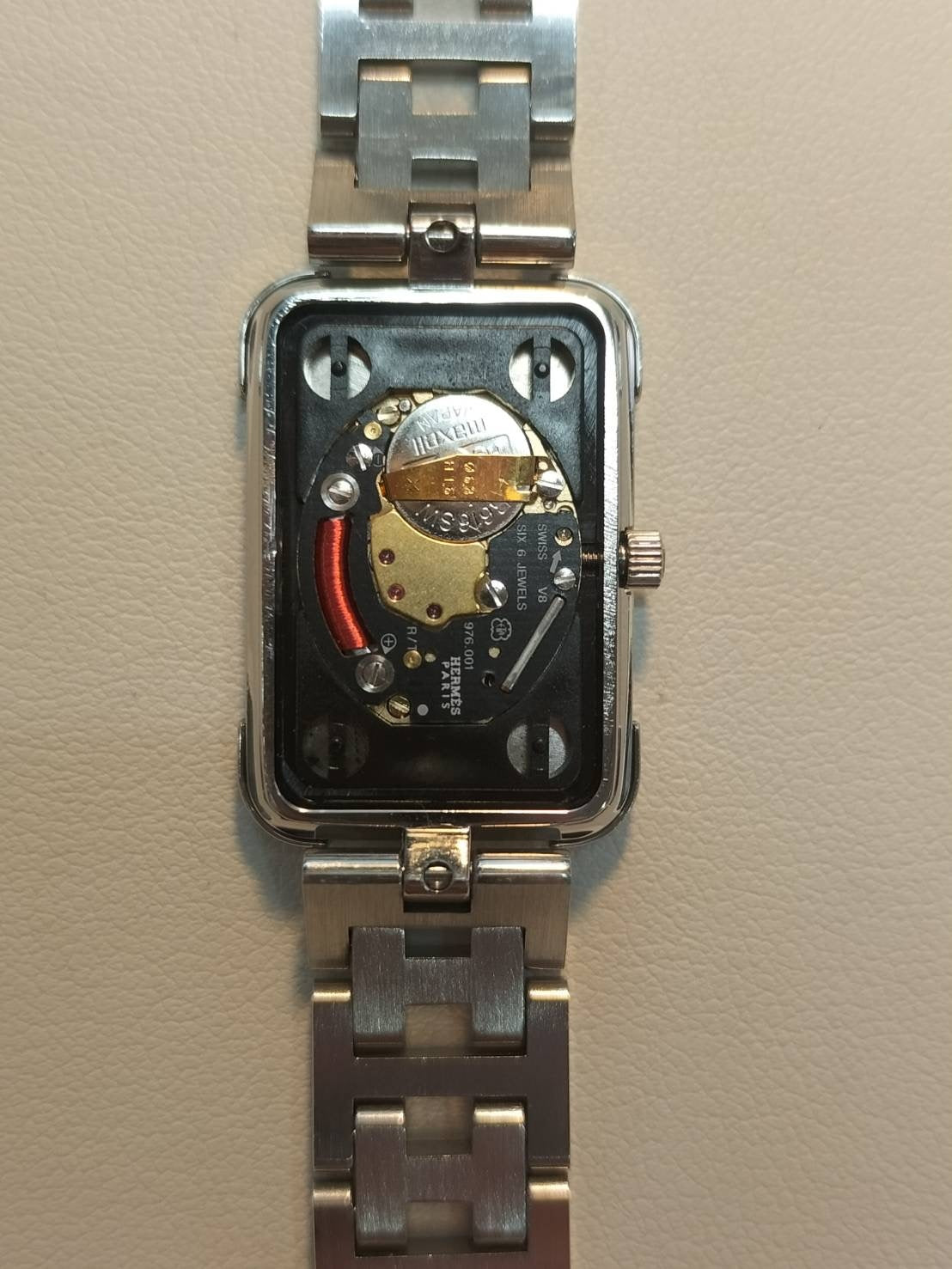 エルメス クロアジュール CR2.210 クォーツ Cal.976.001 SS SS ホワイトシェル文字盤 箱 冊子 保証書 タグ オーバーホール済み