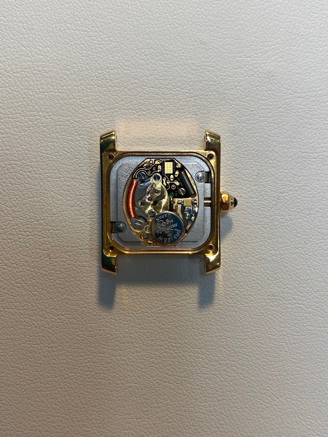 Cartier Tank Francaise SM W5000256 / 1820 Quartz Cal.281.002 K18YG Leather Genuine Buckle (750YG) Ivory Dial Box Warranty (2000) Overhauled
