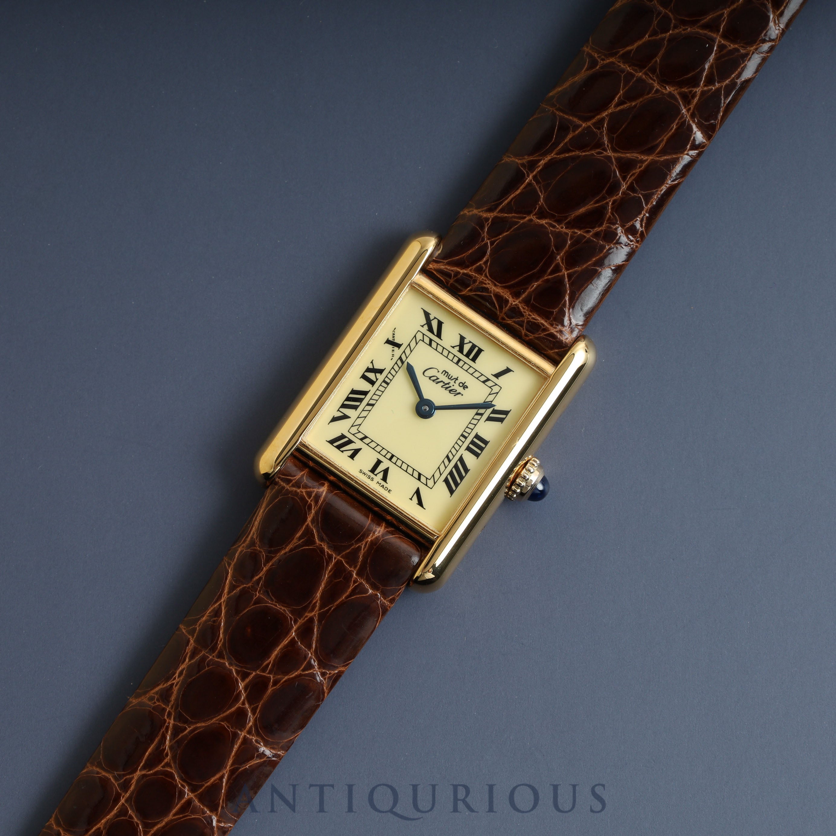 Cartier Must Tank SM QZ Ivory Dial New Finish Complete Service Completed in July 2023