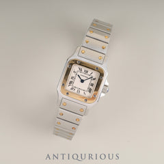 カルティエ サントス ガルベ SM W20012C4 / 1567 クォーツ Cal.157 SS/YG ホワイトローマン文字盤 オーバーホール済み