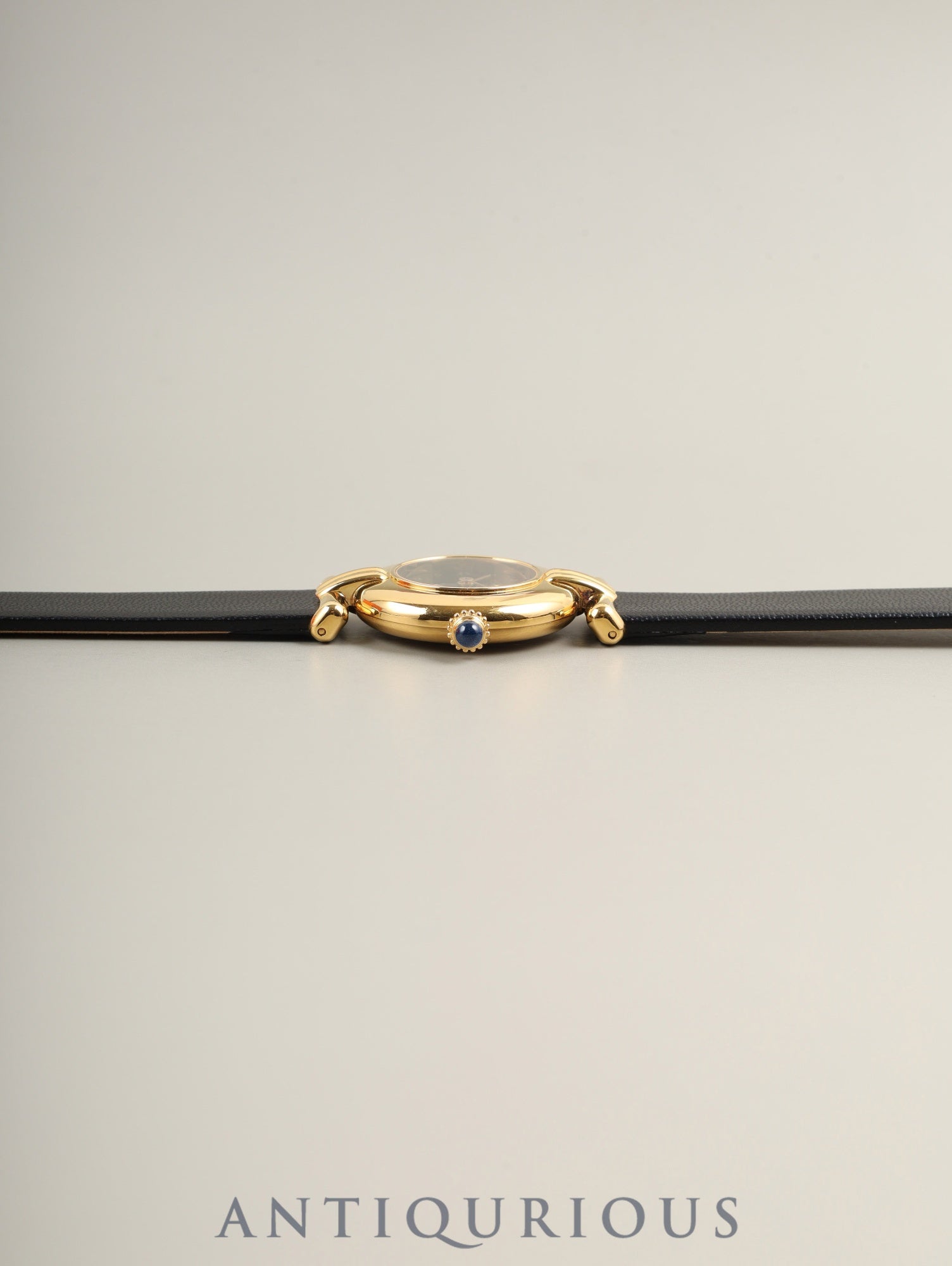 カルティエ マストコリゼ W100753 / 590002 クォーツ Cal.690 SV925 革 純正尾錠(GP)ブラック飛びローマン文字盤 オーバーホール済み