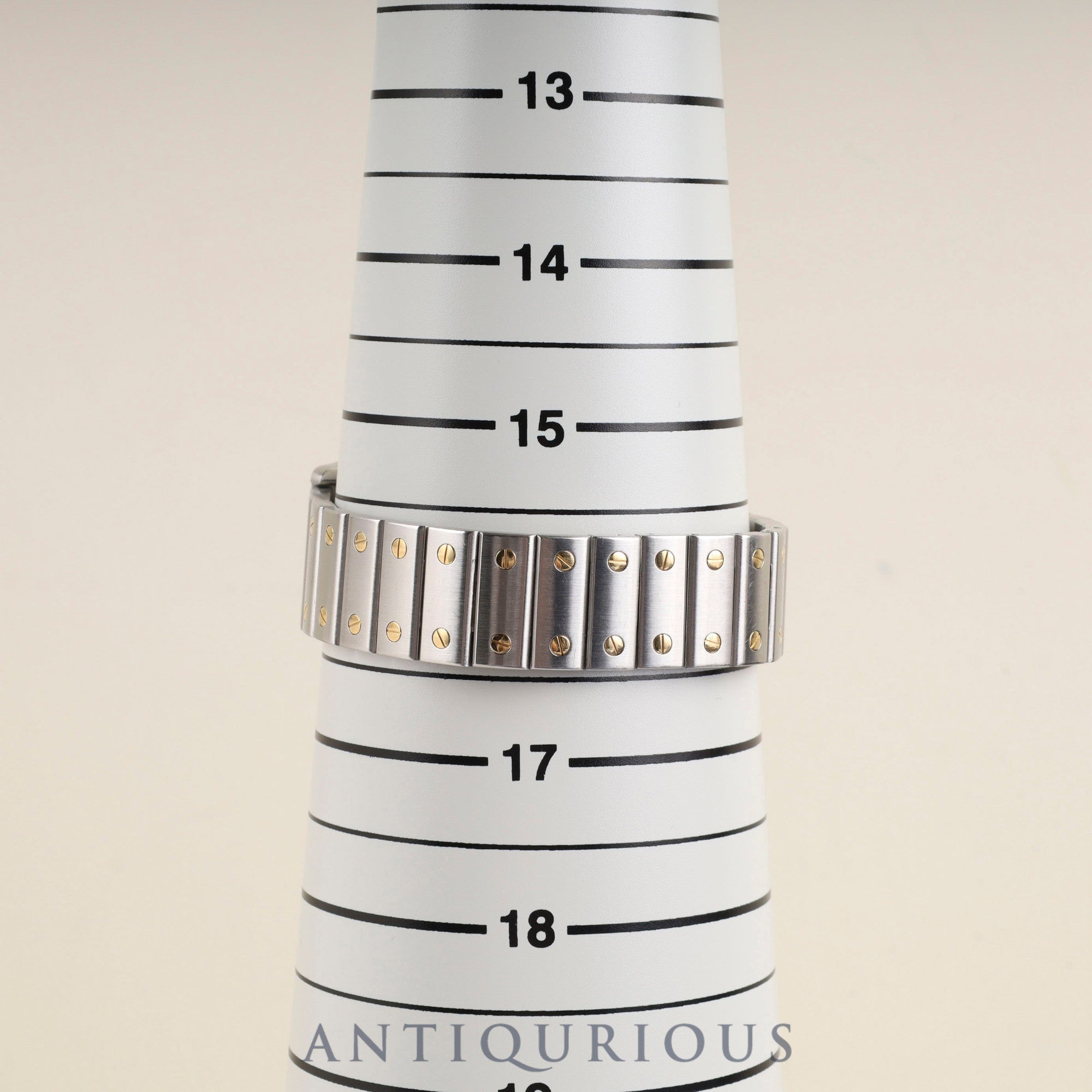 Cartier Santos Galbee LM W20011C4 / 1566 Quartz Caliber 687 Stainless Steel/Yellow Gold Ivory Roman Dial Overhauled