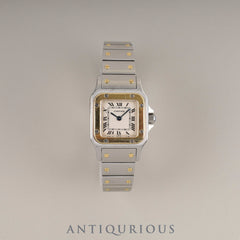 カルティエ サントス ガルベ SM W20012C4 / 1567 クォーツ Cal.157 SS/YG SS/YG ホワイトローマン文字盤 箱 冊子 保証書(1998年)オーバーホール済み