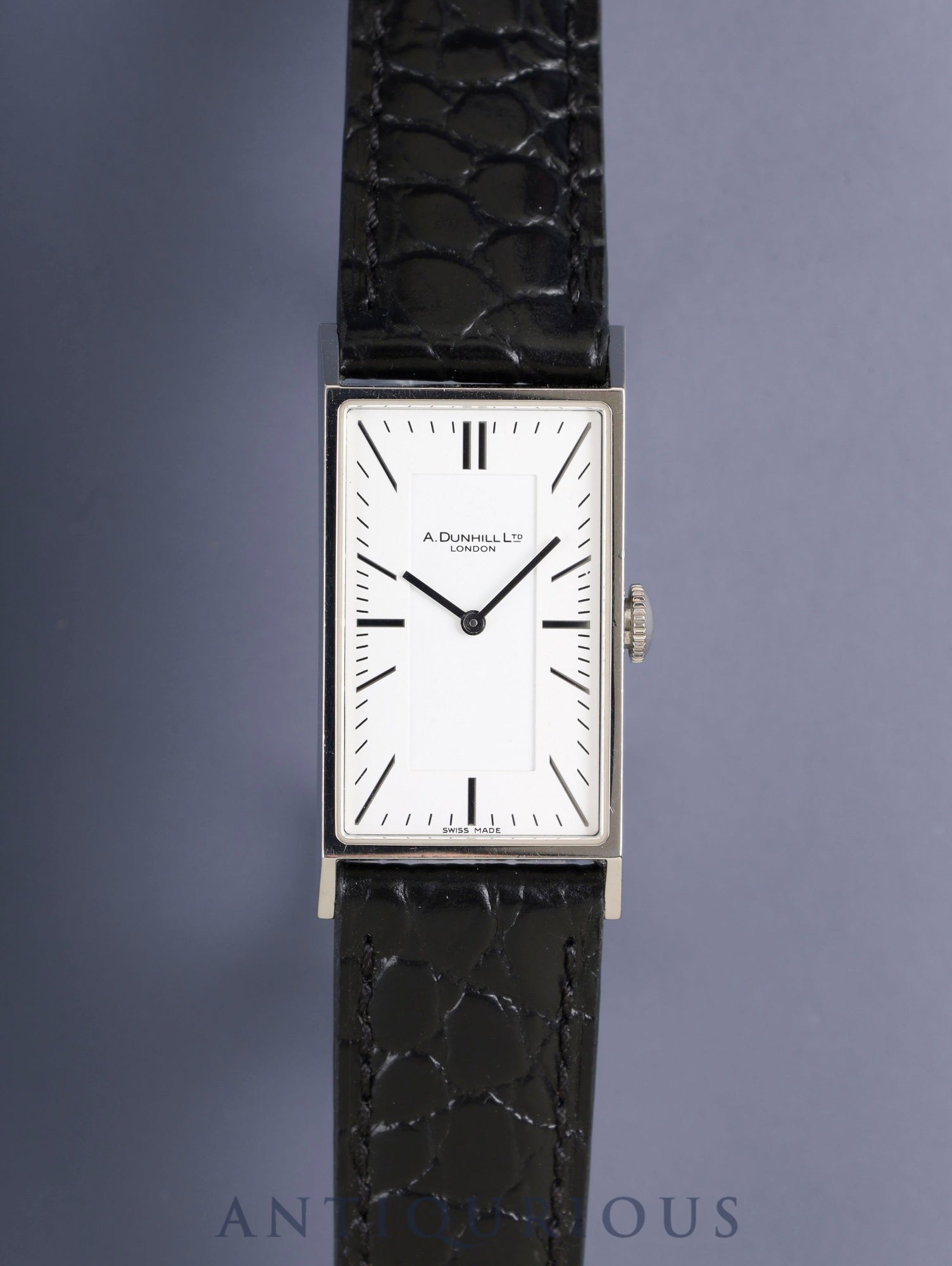 ダンヒル ウェイファー 8036 クォーツ Cal.ETA E03.001 SS 革 純正尾錠(SS) ホワイト文字盤 箱 説明書 保証書(無記載)純正ベルト オーバーホール済み