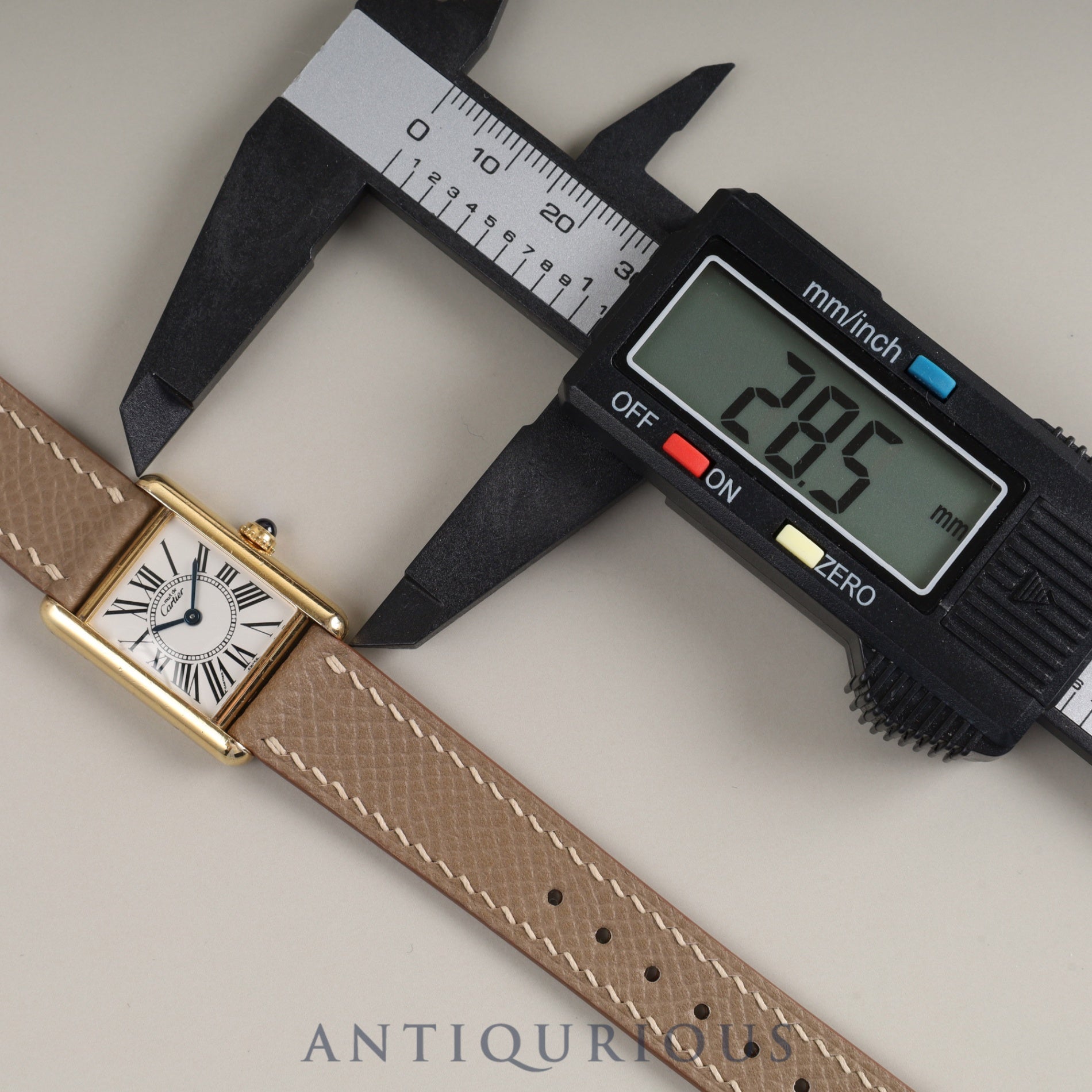 カルティエ マストタンク SM 5057001 Cal.057 SV925 革 純正尾錠(GP) オパラン文字盤 オーバーホール済み