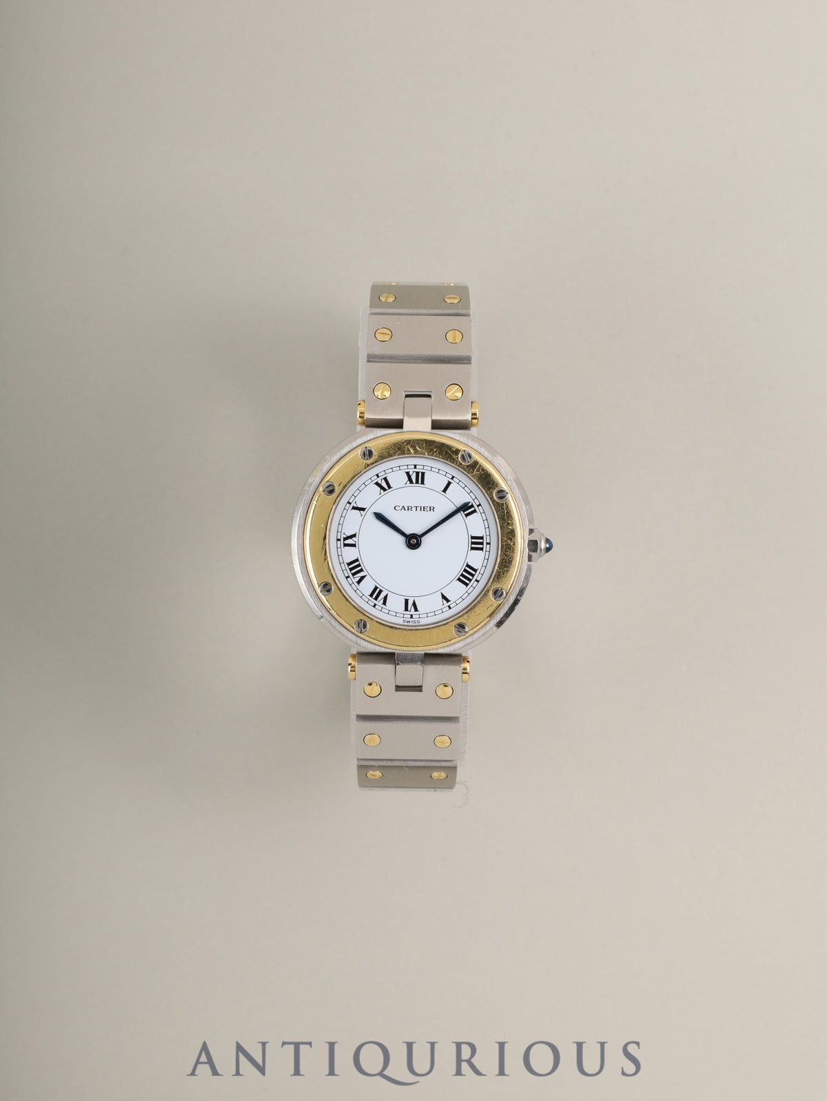 Cartier Santos Vendome SM 84038288 / 8191 Quartz Cal.81 SS/YG SS/YG White Roman Dial (SWISS marking) Overhauled