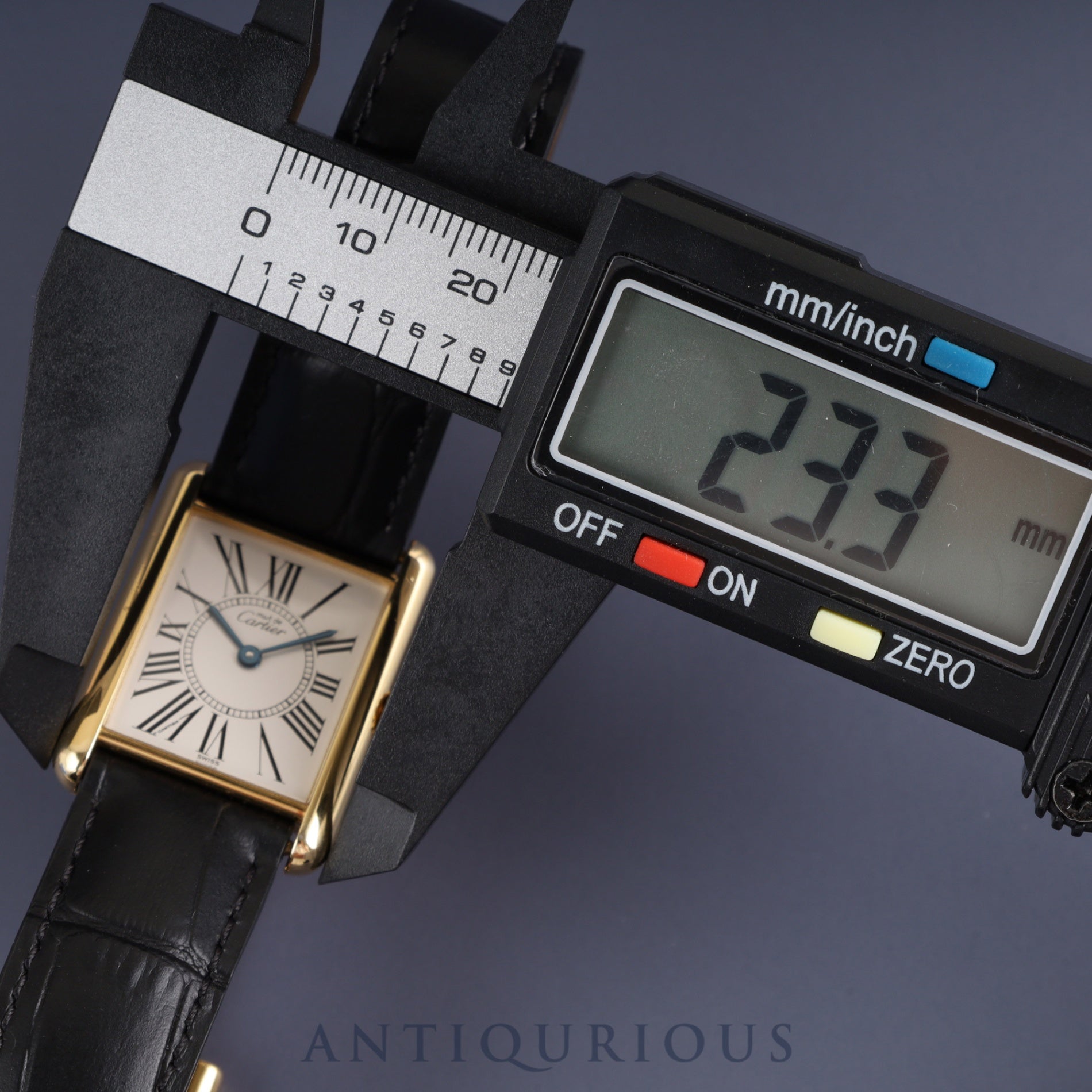 カルティエ マストタンク LM 1615 クォーツ Cal.90 SV925 革 純正Dバックル(GP) オパラン文字盤 オーバーホール済み