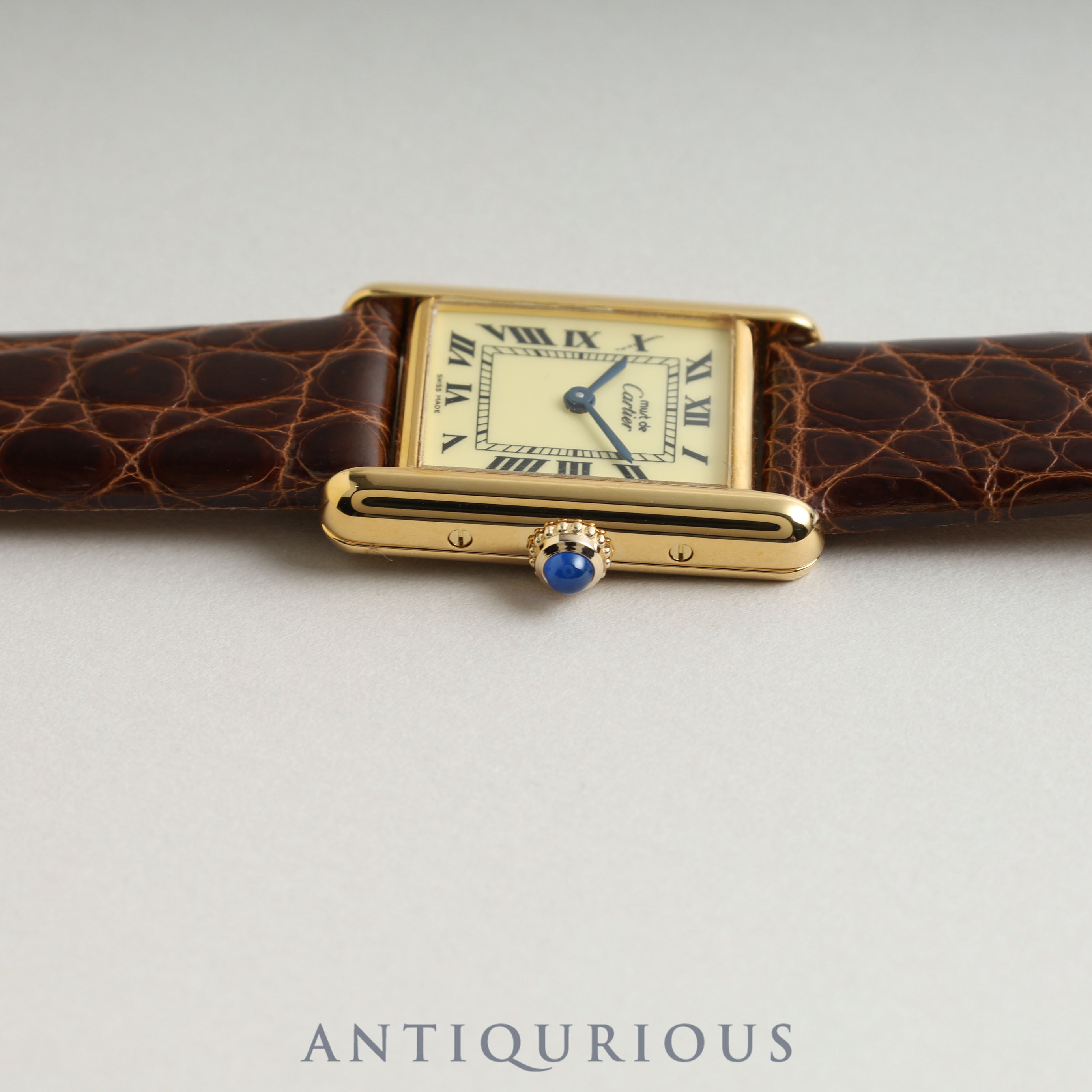 Cartier Must Tank SM QZ Ivory Dial New Finish Complete Service Completed in July 2023