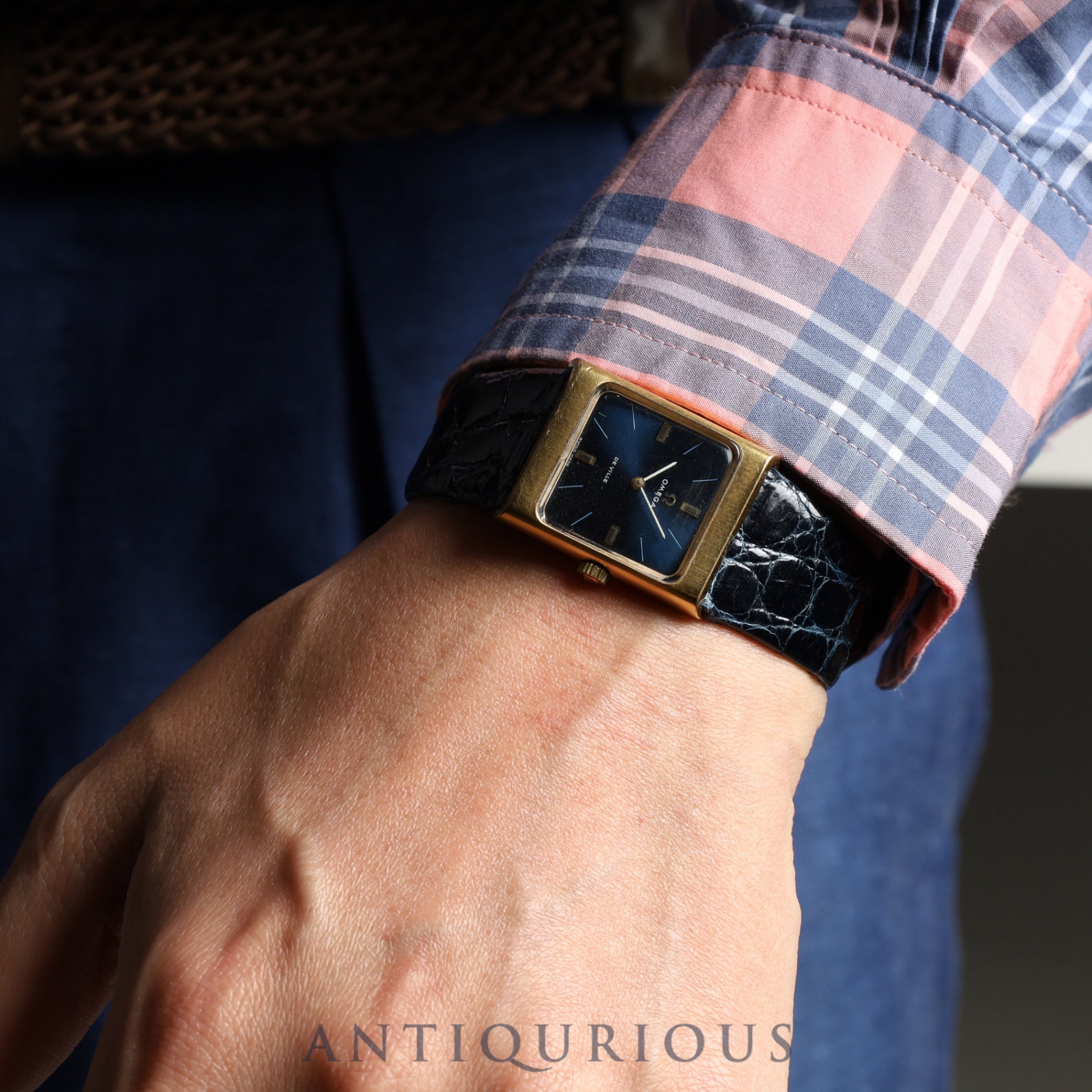 Omega De Ville 511324 Manual winding GP Leather Genuine buckle (GP) Blue dial (minor scratches on glass) Overhauled