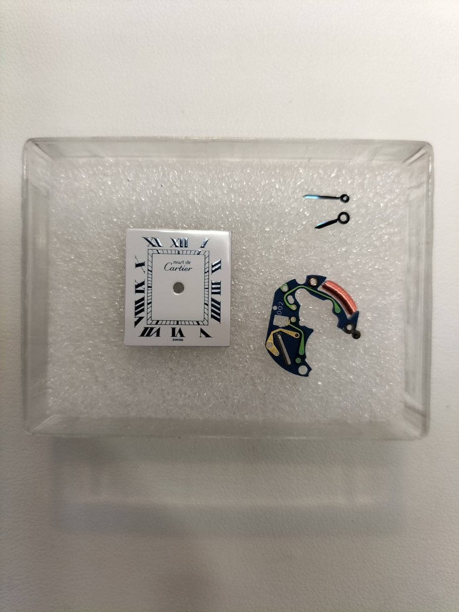 Cartier Must Tank SM 666001 Quartz Caliber 157 SV925 Leather Strap with Genuine Stainless Steel Buckle, White Roman Dial, Booklet, Warranty Card (1996), Overhauled and Finished to Like New