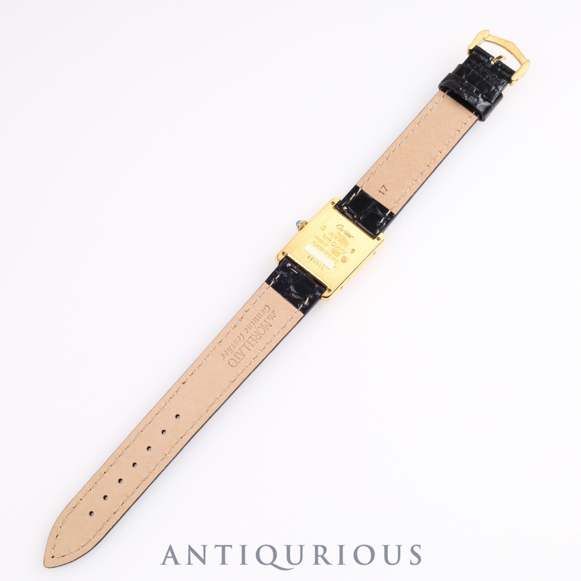 Cartier Must Tank LM QZ 590005 Arabic Dial SV925 Leather