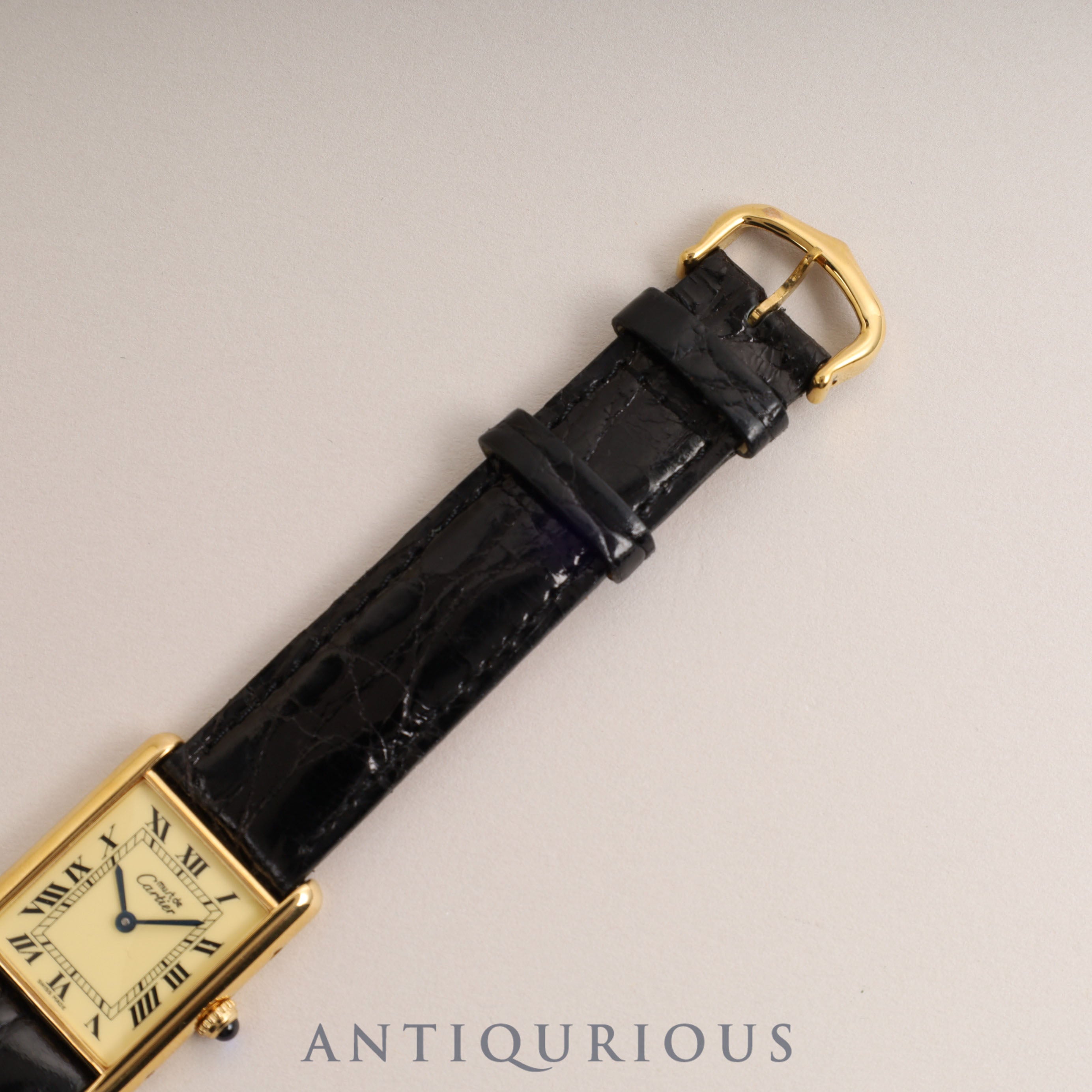 Cartier Must Tank LM QZ Ivory Roman Dial