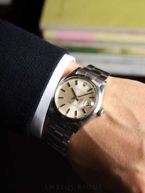 ロレックス オイスターパーペチュアルデイト 1500 自動巻き Cal.1570 SS SS シルバー文字盤 25番(1968年)クロノメーター証明書 冊子 オーバーホール済み