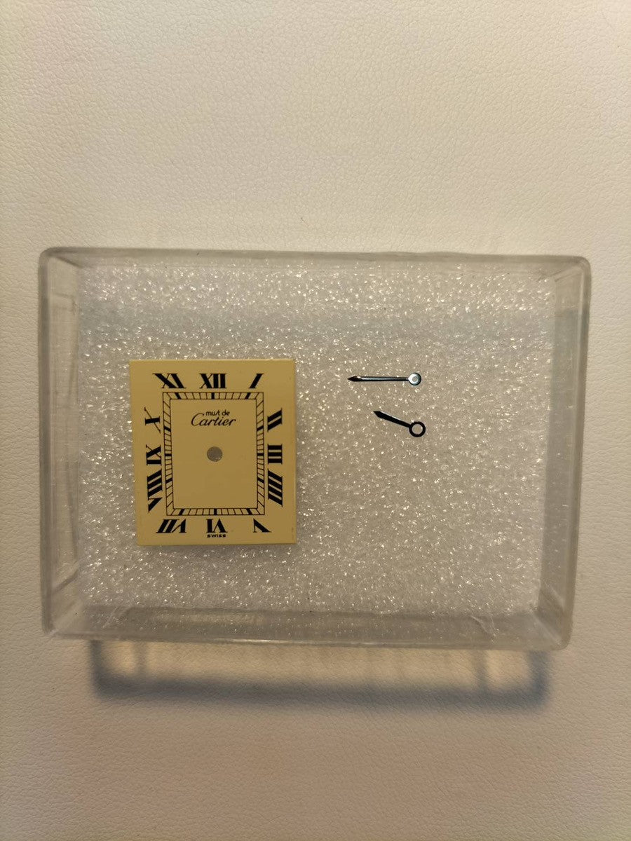 Cartier Must Tank LM Manual Winding SV925 Leather Watch with Genuine GP Buckle, Ivory Roman Dial, Overhauled