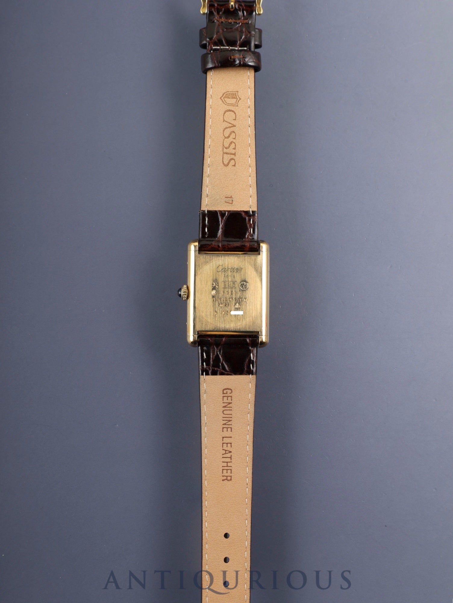 Cartier Must Tank LM Hand-wound Cal.78-1 SV925 Leather Original Pin Buckle (GP) Mahogany Dial (SWISS marking) Box Overhauled