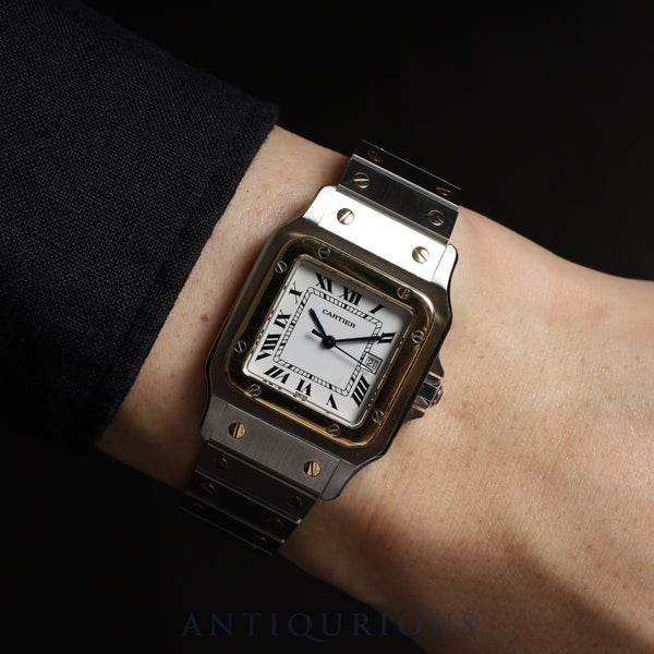 カルティエ サントス ガルベ LM AC23,80gr OR 0,750 3,90 gr / 2961 自動巻き Cal.- SS/YG SS/YG ホワイトローマン文字盤 箱 オーバーホール済み