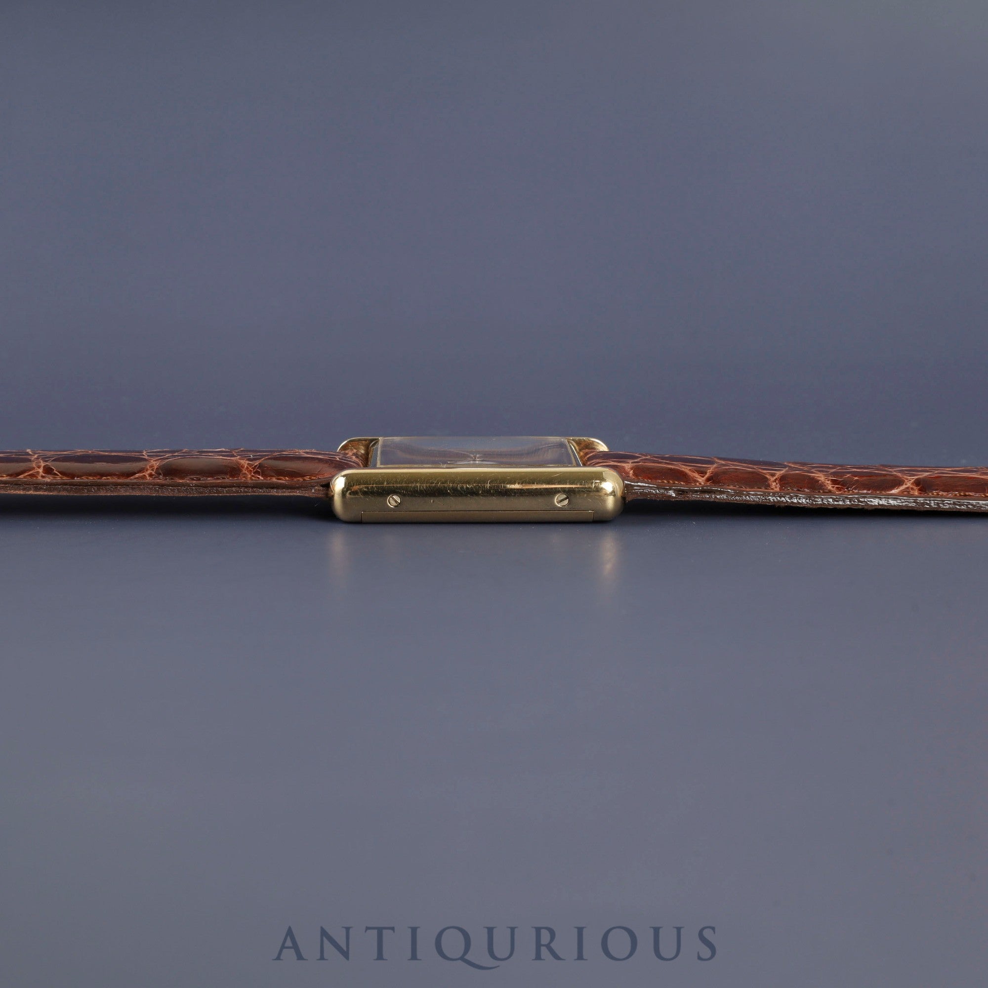 Cartier Must Tank LM Manual Winding Caliber 78-1 SV925 Leather Strap with Genuine GP Buckle, Garnet Dial, Bordeaux Dial, Overhauled