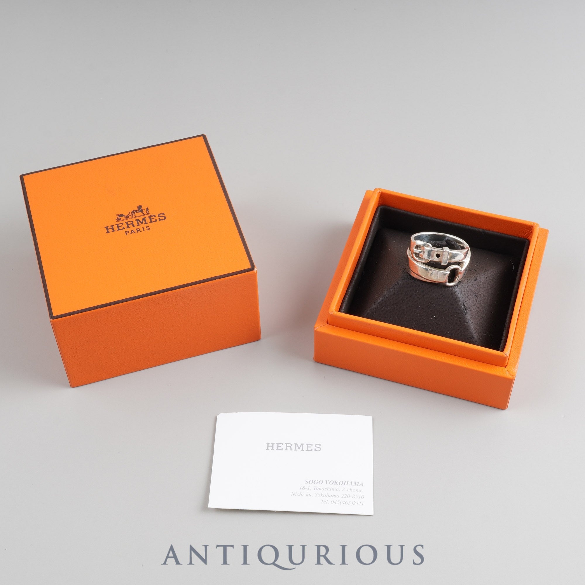 HERMES ゴールドリング 箱・カード付き エルメス リング デブリデ 