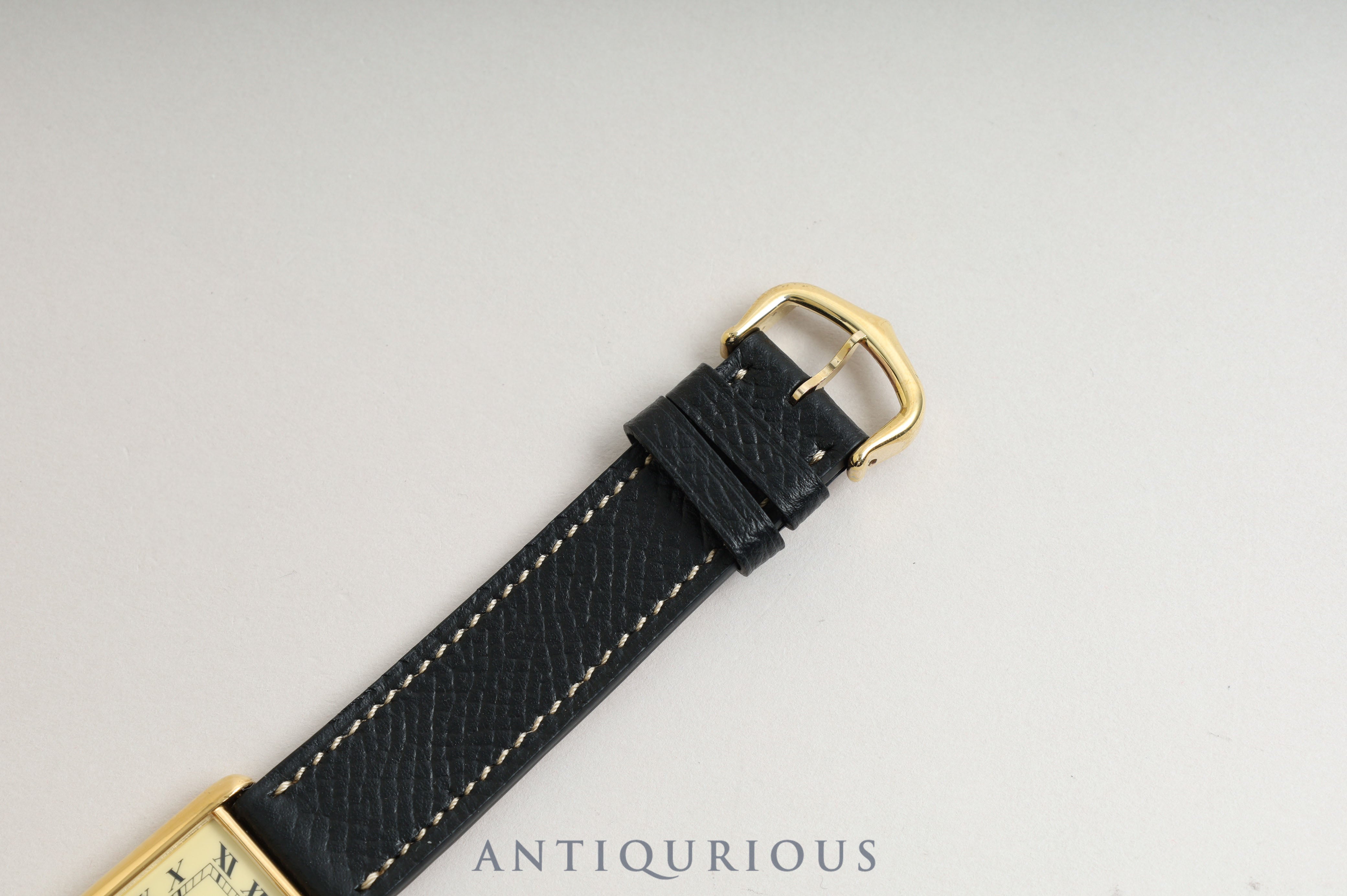 Cartier Must Tank LM QZ Ivory Roman Dial 590005 New Finish Complete Service Completed