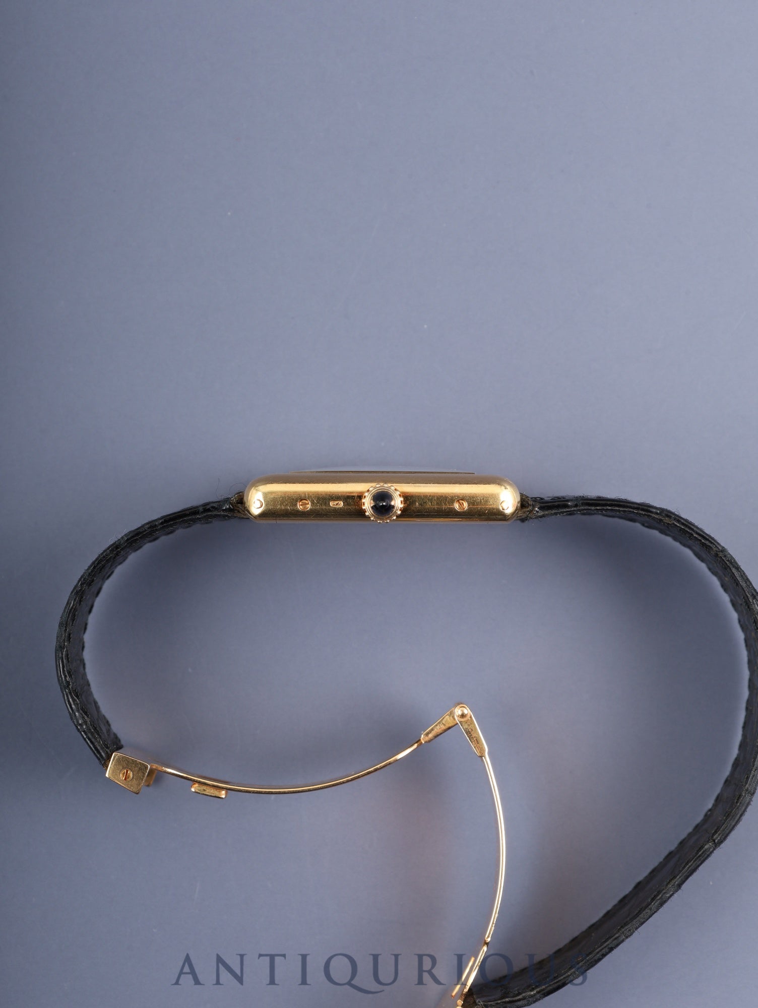 カルティエ タンクルイカルティエ LM 78086 手巻き Cal.2512-1 750YG 純正革ベルト 純正Dバックル(18K) ホワイトローマン文字盤(PARIS表記) オーバーホール済み