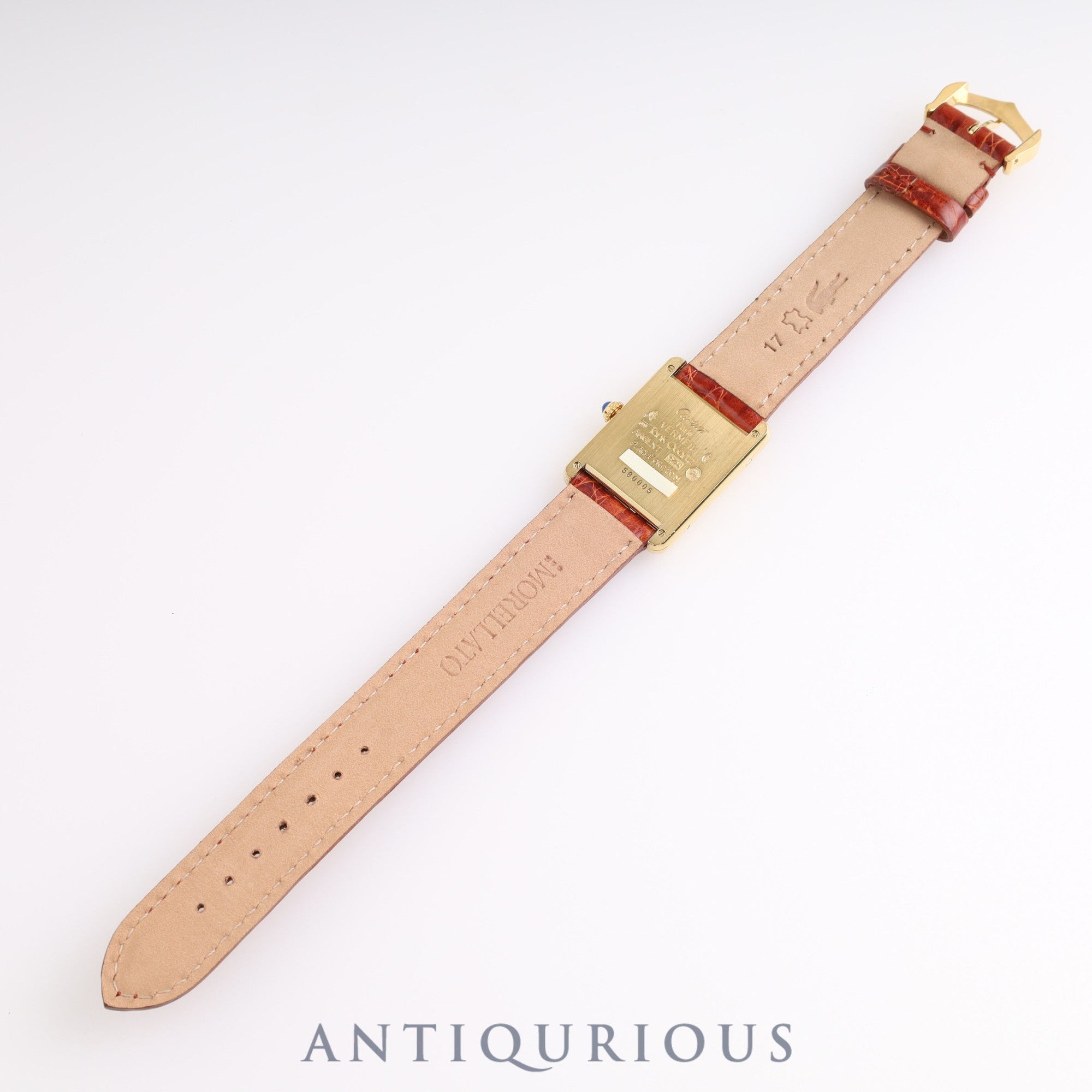 Cartier Must Tank LM QZ W1002753 / 590005 SV925 Leather Genuine Buckle (GP) Ivory Dial Box Cartier Boutique Complete Service