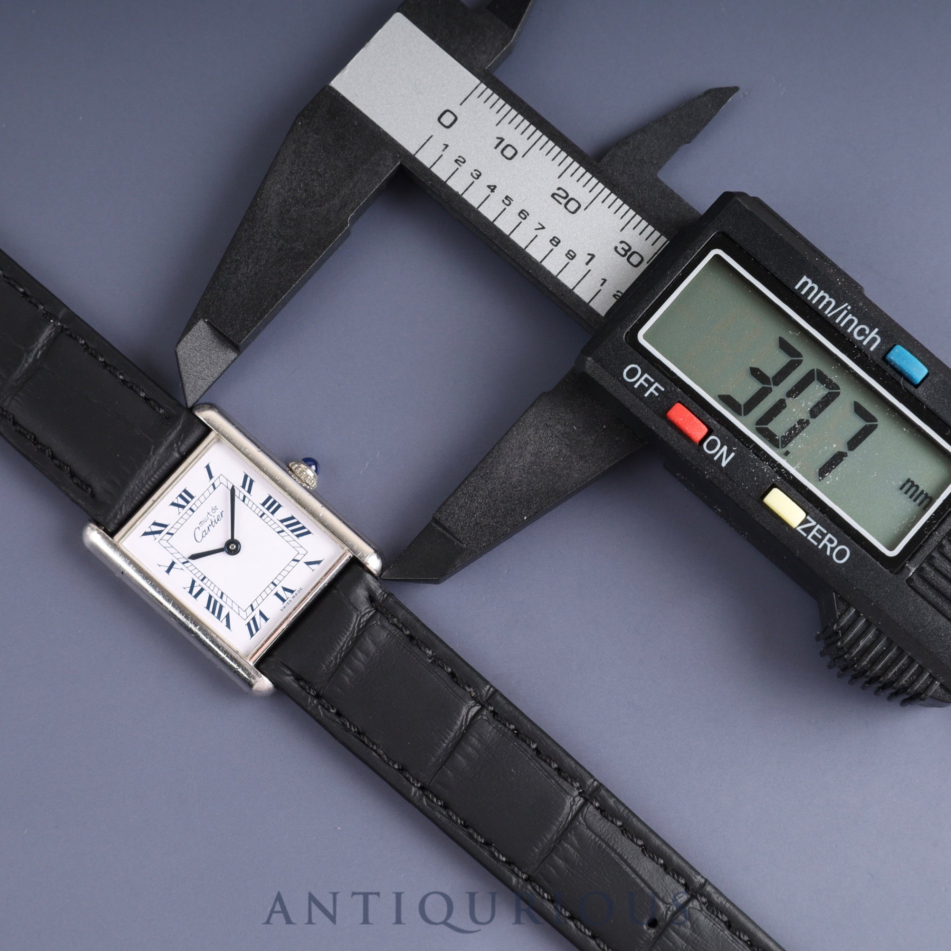 カルティエ マストタンク LM 690006 クォーツ Cal.690 SV925 革 純正尾錠(SS) ホワイトローマン文字盤 オーバーホール済み