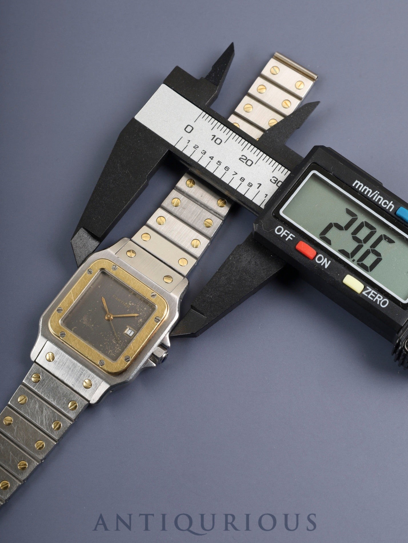 Cartier Santos Carrée LM 2961 Automatic Cal.2671 SS/YG SS/YG Ghost Gray Dial (SWISS marking) Overhauled