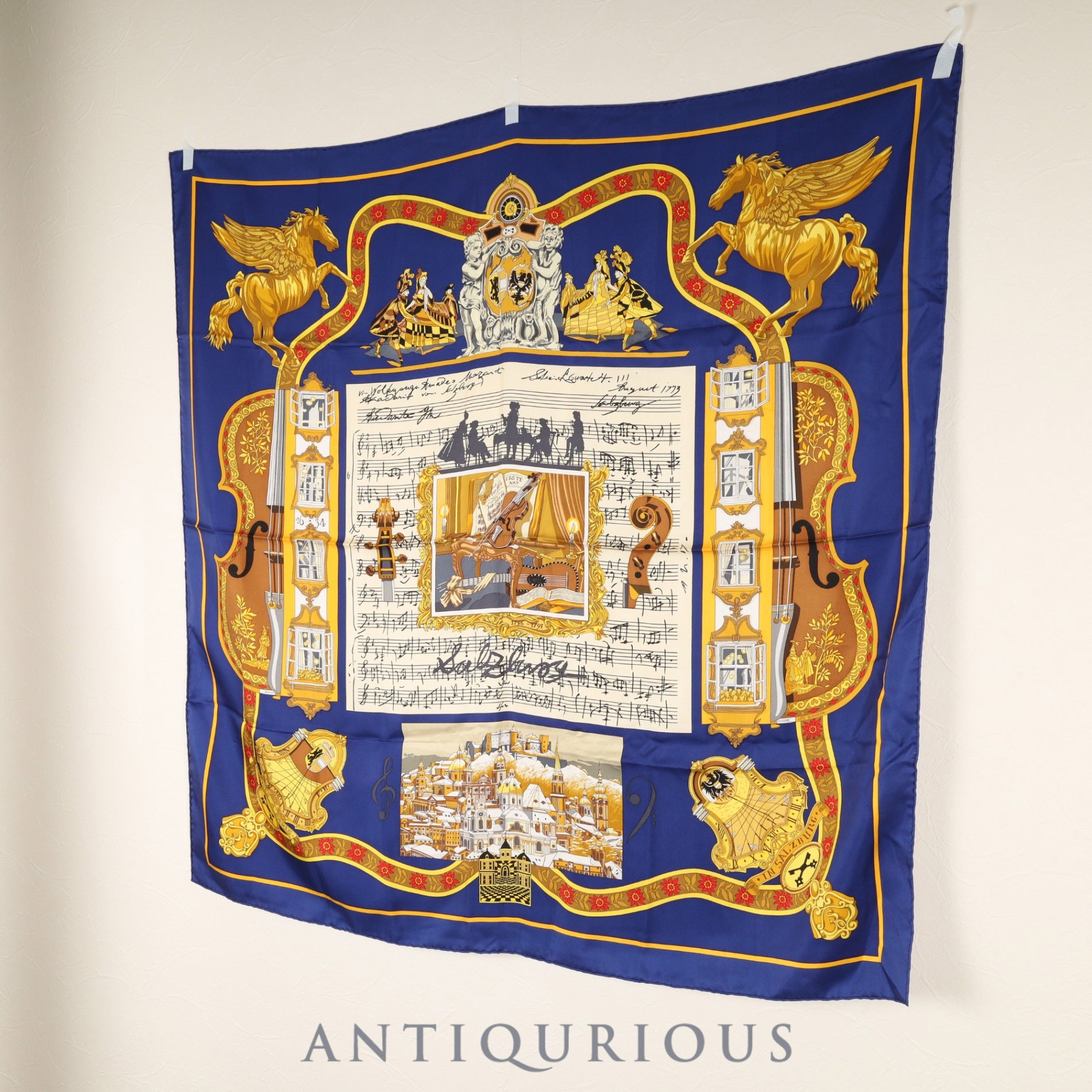 Hermès Carré 90 Scarf, 100% Silk, Salzburg