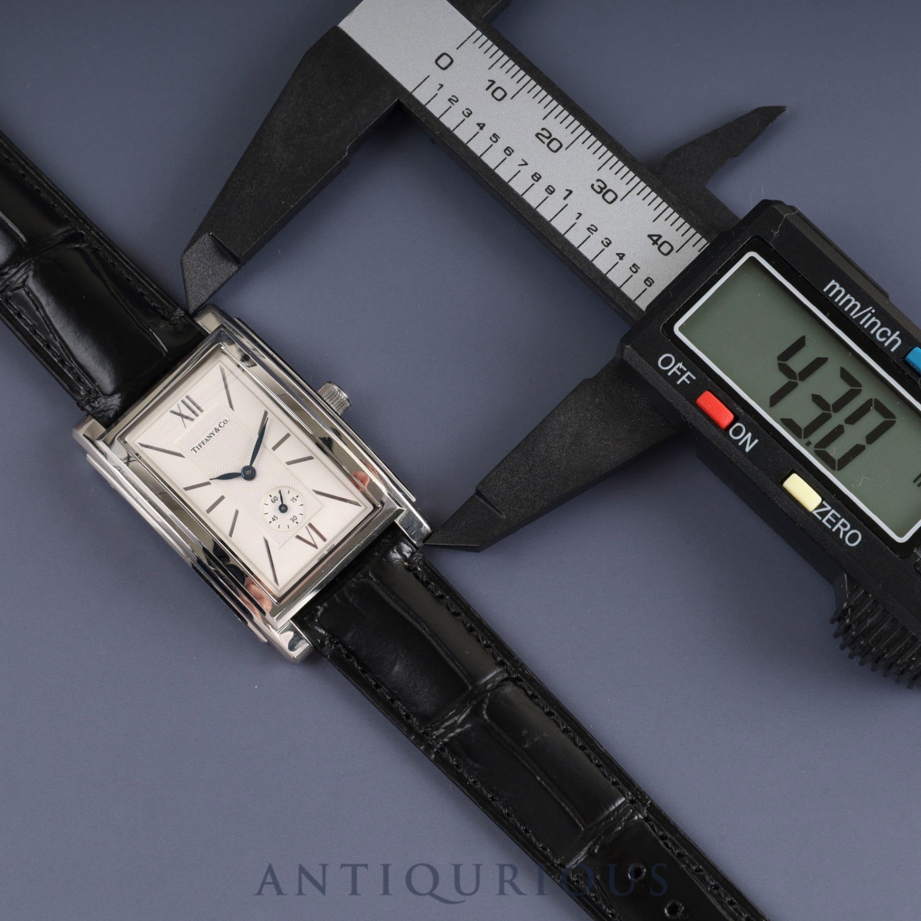 ティファニー グランドスモールセコンド Z0030.13.10A21A40A クォーツ Cal.980.163 SS 革 純正尾錠(SS) ホワイト文字盤 オーバーホール済み