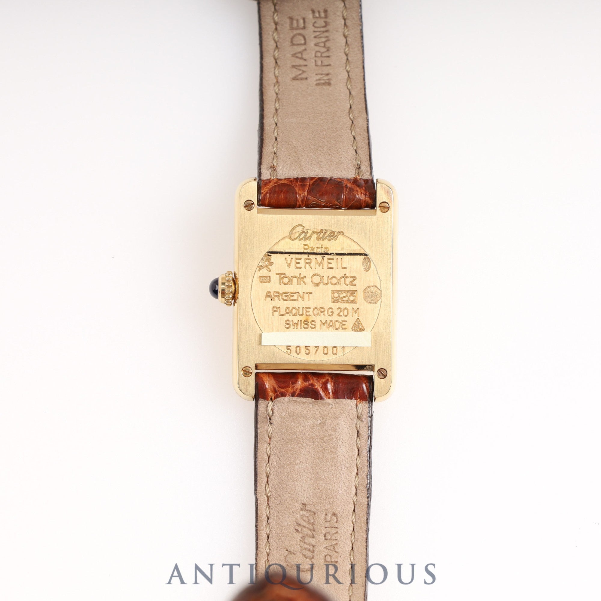 カルティエ マストタンク SM QZ アイボリーローマン文字盤 箱 保証書 1994年