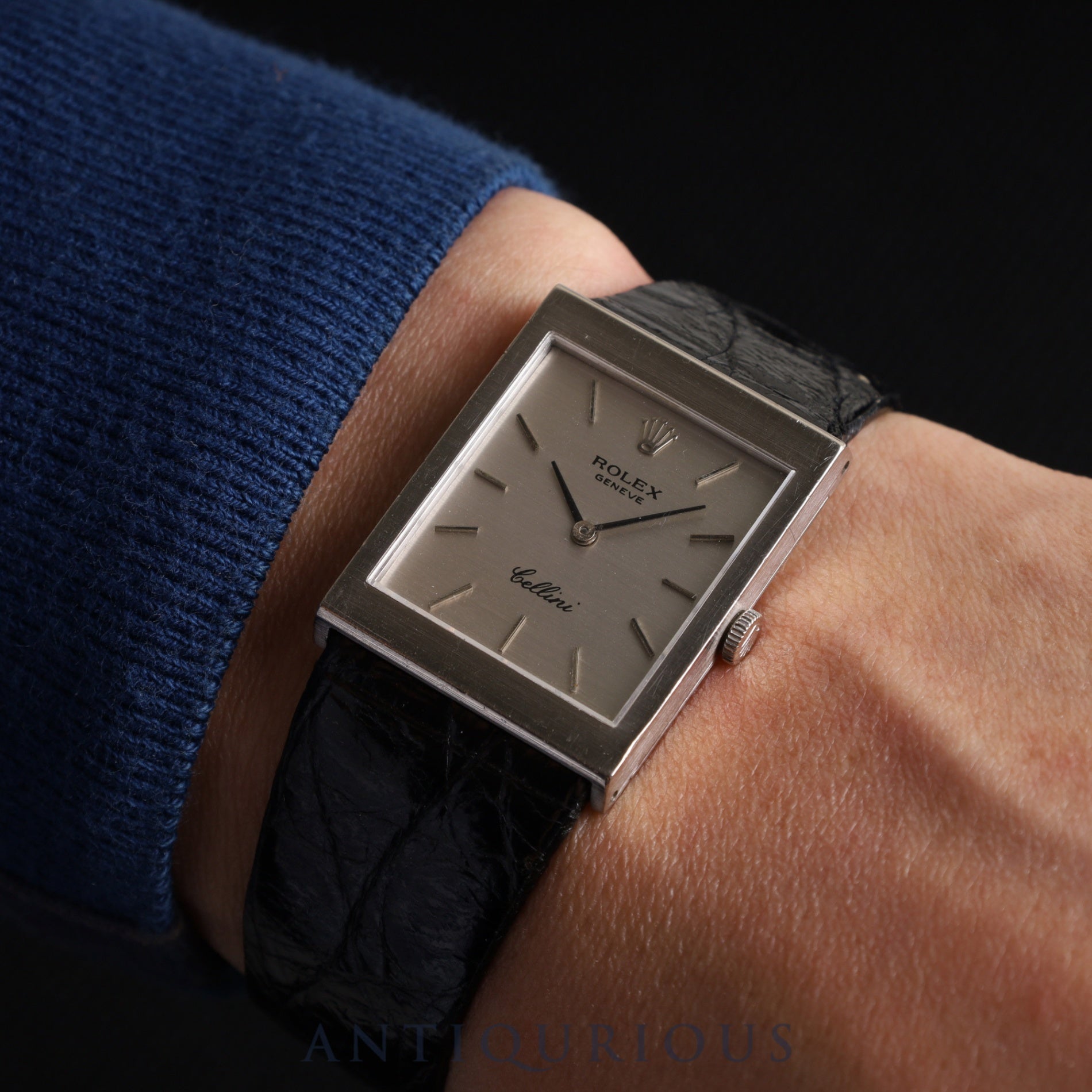 Rolex Cellini 4014 Manual winding Cal.1600 750 Leather Genuine buckle (GP) Silver dial No. 39 (1973) Overhauled