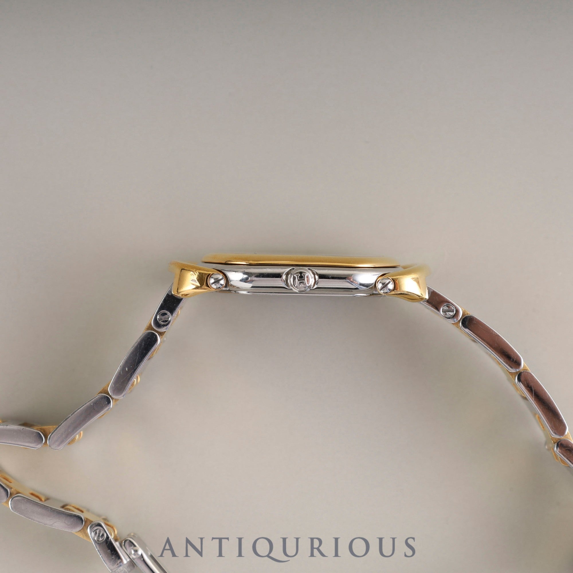 Hermes Rally RA1.240 Quartz Cal.976.001 SS/GP SS/GP White Dial Overhauled