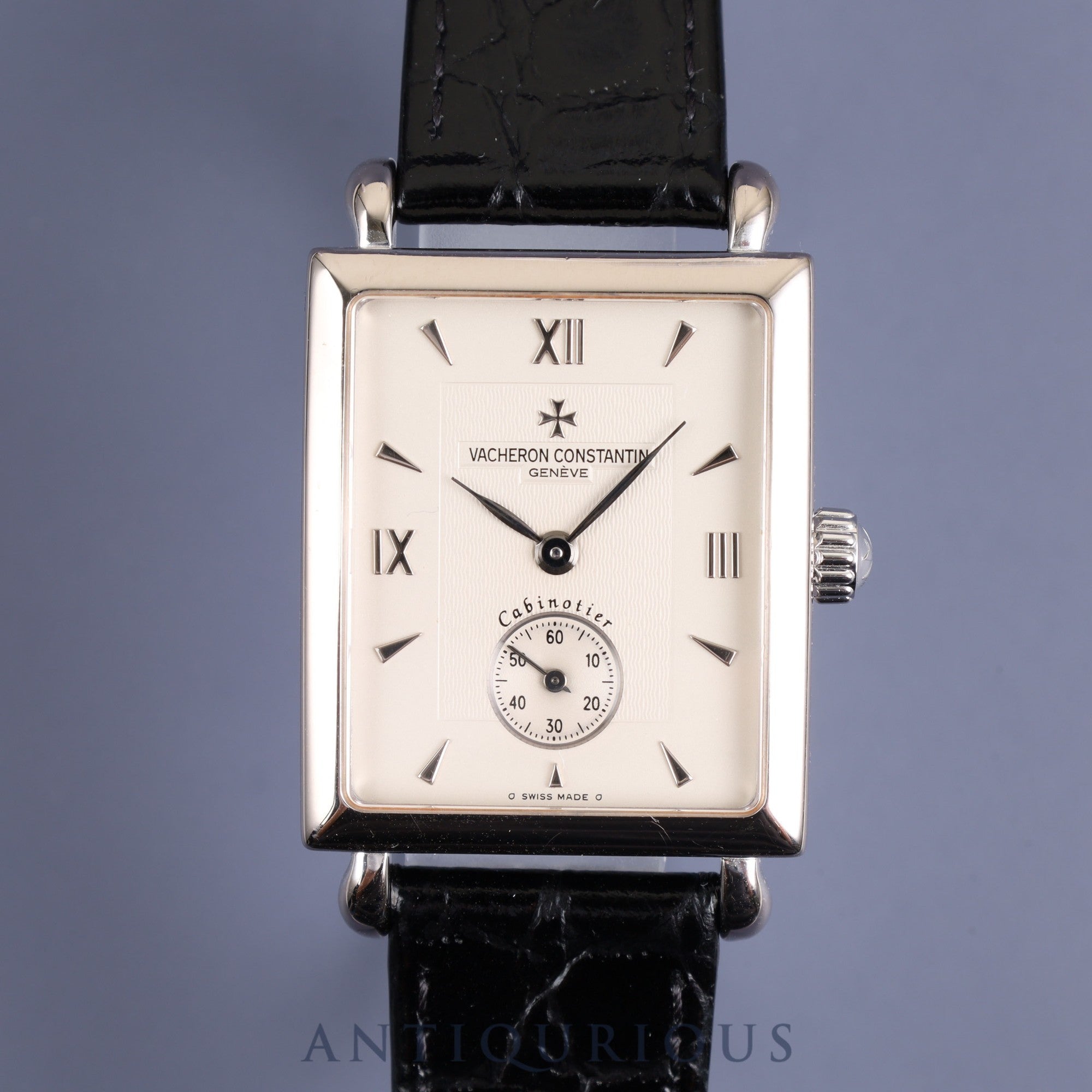 Vacheron Constantin Cabinotier 91001/00G-7 Manual winding Cal.1017 WG Leather Genuine buckle (750) Silver Roman dial Felt case Replacement genuine strap Complete service completed