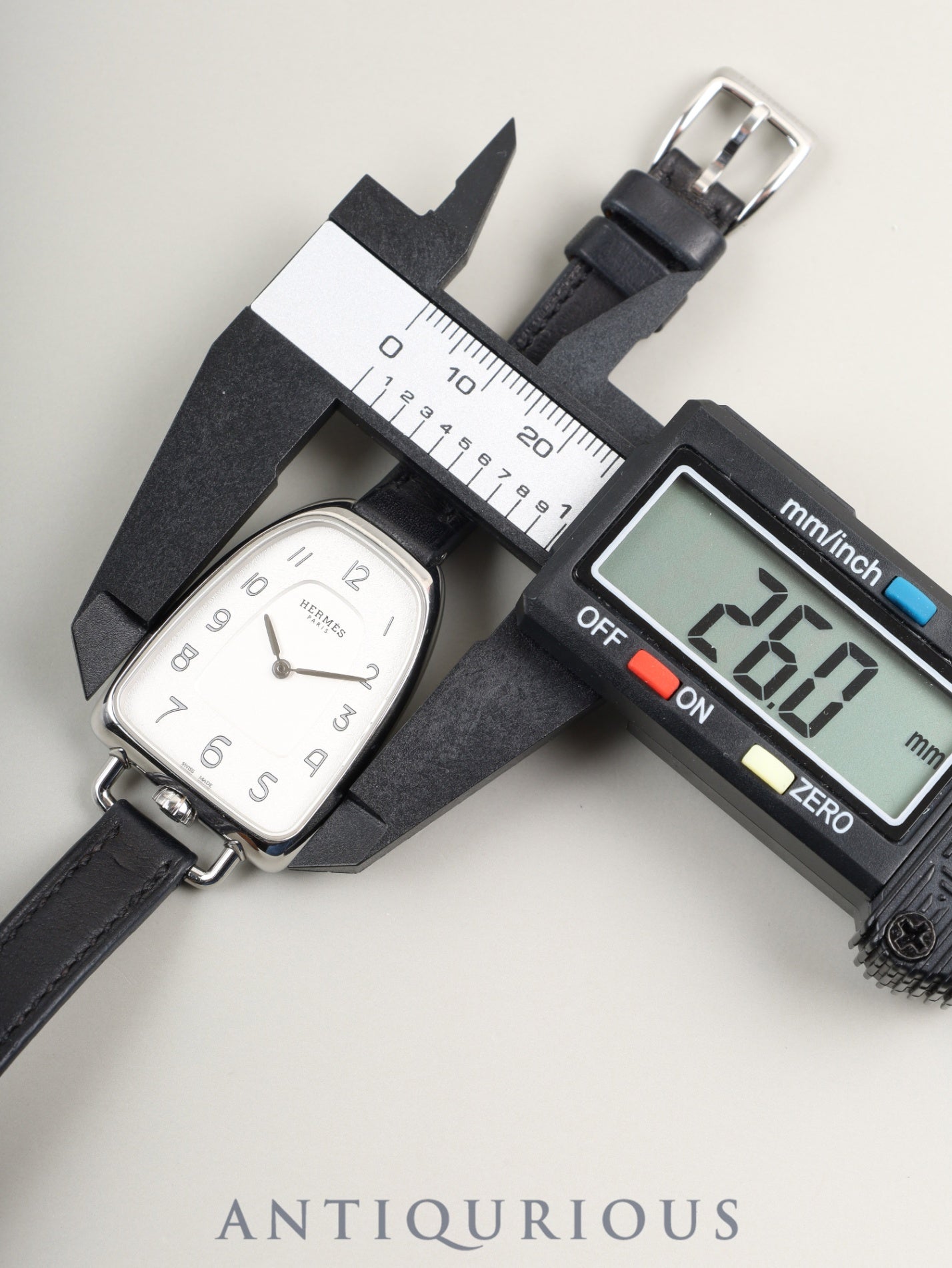 エルメス ギャロップ GA1.210 クォーツ SS 純正革ベルト(C刻印:2018年) 純正尾錠(SS)シルバー文字盤 オーバーホール済み