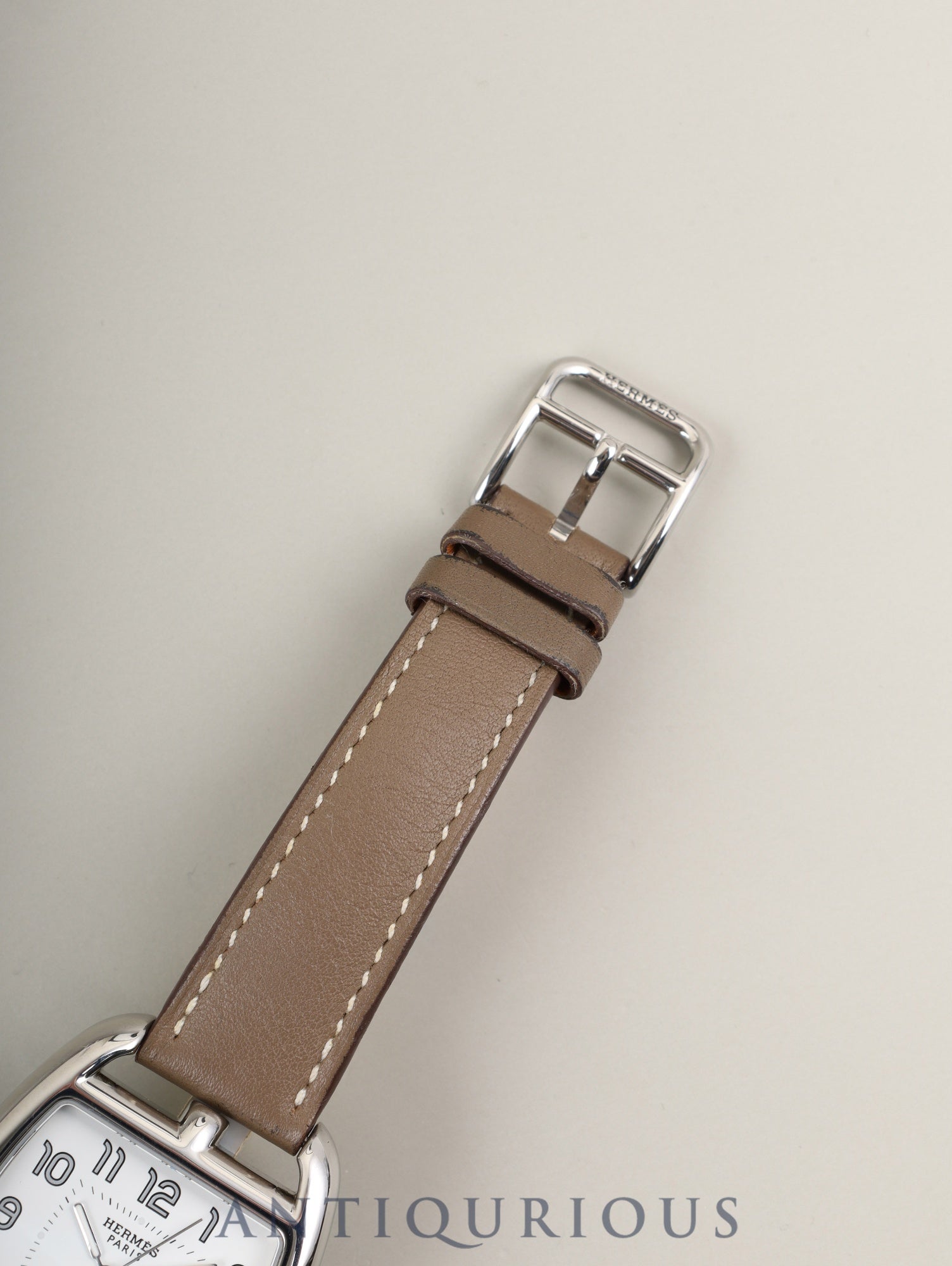 エルメス ケープコッド トノー CT1.710 クォーツ SS 純正革ベルト(□R刻印:2014年) 純正尾錠(SS) ホワイト文字盤 箱 保証書(2011年)オーバーホール済み