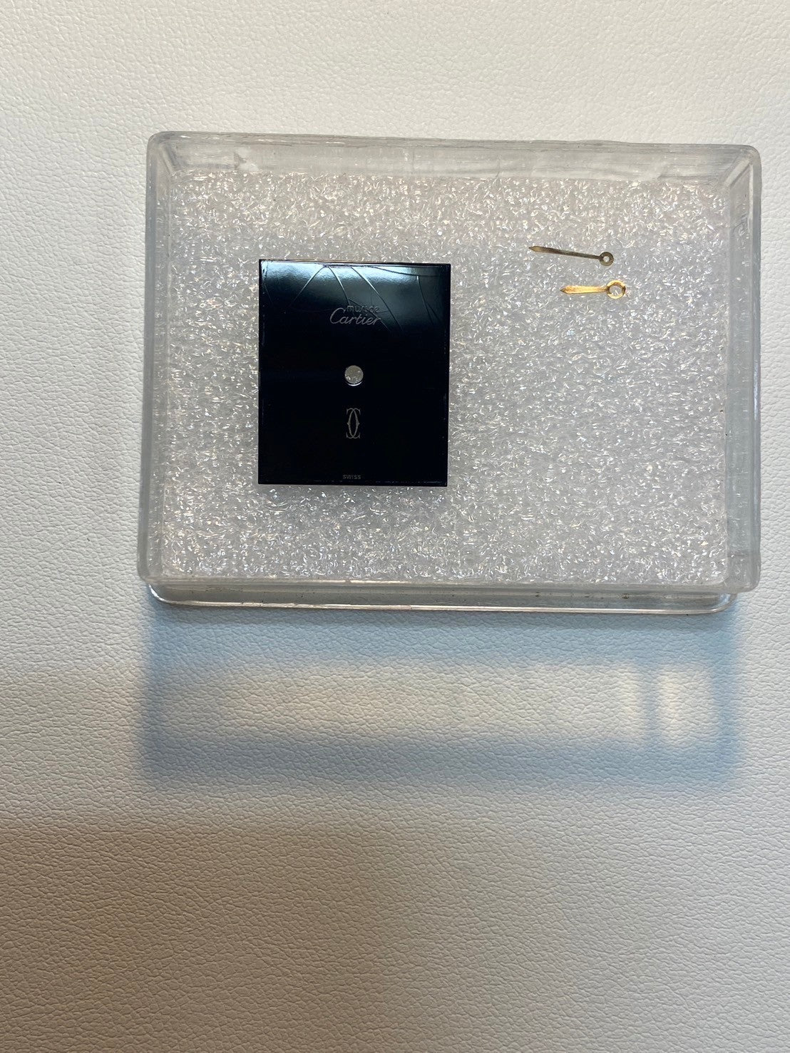 カルティエ マストタンク LM 手巻き Cal.78-1  SV925 革 純正尾錠(GP)ブラックオニキス文字盤 オーバーホール済み 新品仕上げ済み