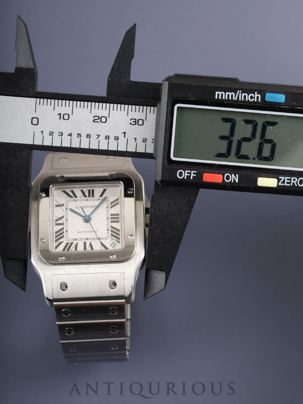 Cartier Santos Galbee XL W20098D6 / 2823 Automatic Cal.2892 SS SS Silver Roman Dial (SWISS MADE) Box Warranty (2008 / Name inscribed / Incorrect serial number) Manual Booklet DVD Overhauled