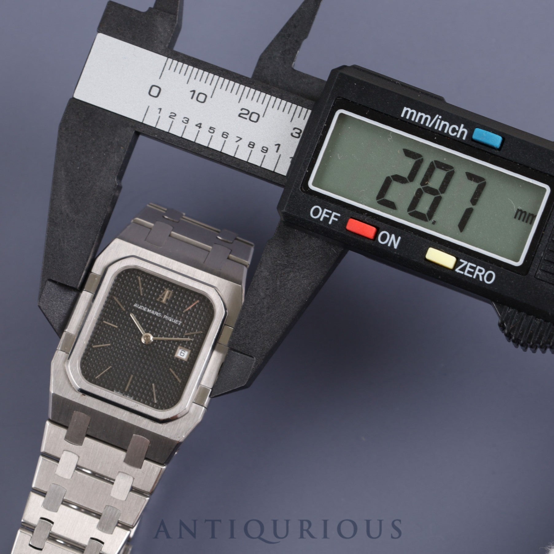 Audemars Piguet Royal Oak Square QZ Ref.56049ST Cal.2711 SS SS Black Dial Overhauled