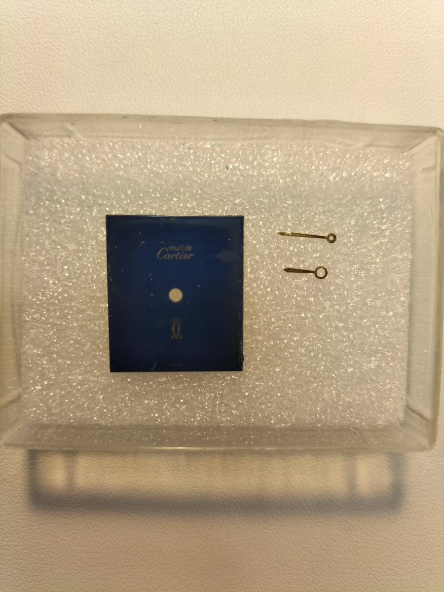 カルティエ マストタンク LM 手巻き Cal.78-1 SV925 革 純正尾錠(GP)ラピスラズリ文字盤 1976年頃~1981年頃 オーバーホール済み