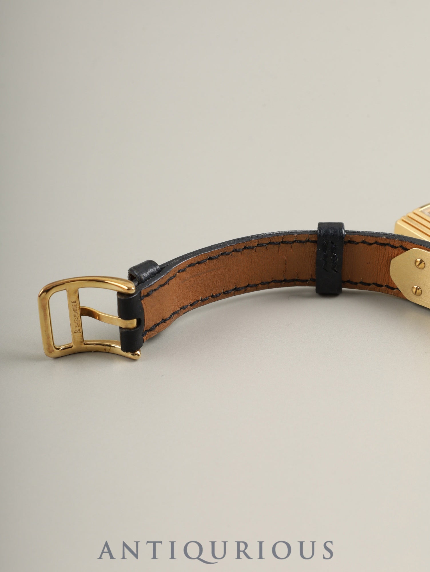 エルメス ケリーウォッチ KE1.201 クォーツ Cal.- GP 純正革ベルト(□B刻印:1998年 )純正ピンバックル(GP)オニキス文字盤 箱 冊子 保証書(無記載)オーバーホール済み