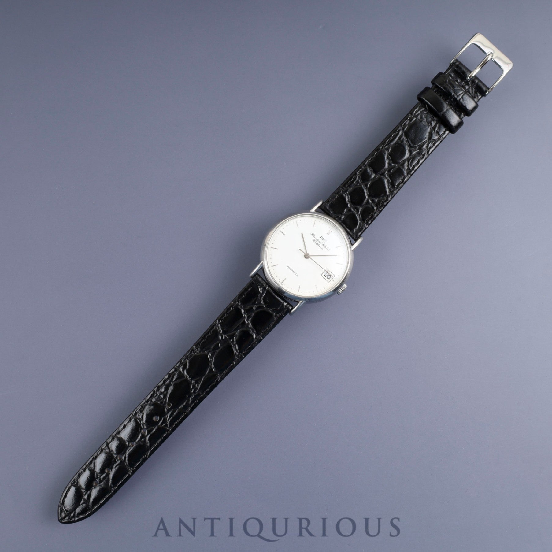 IWC Portofino 3513024 Automatic Caliber C30120 Stainless Steel Leather Strap with Aftermarket Buckle (Stainless Steel) White Dial Overhauled