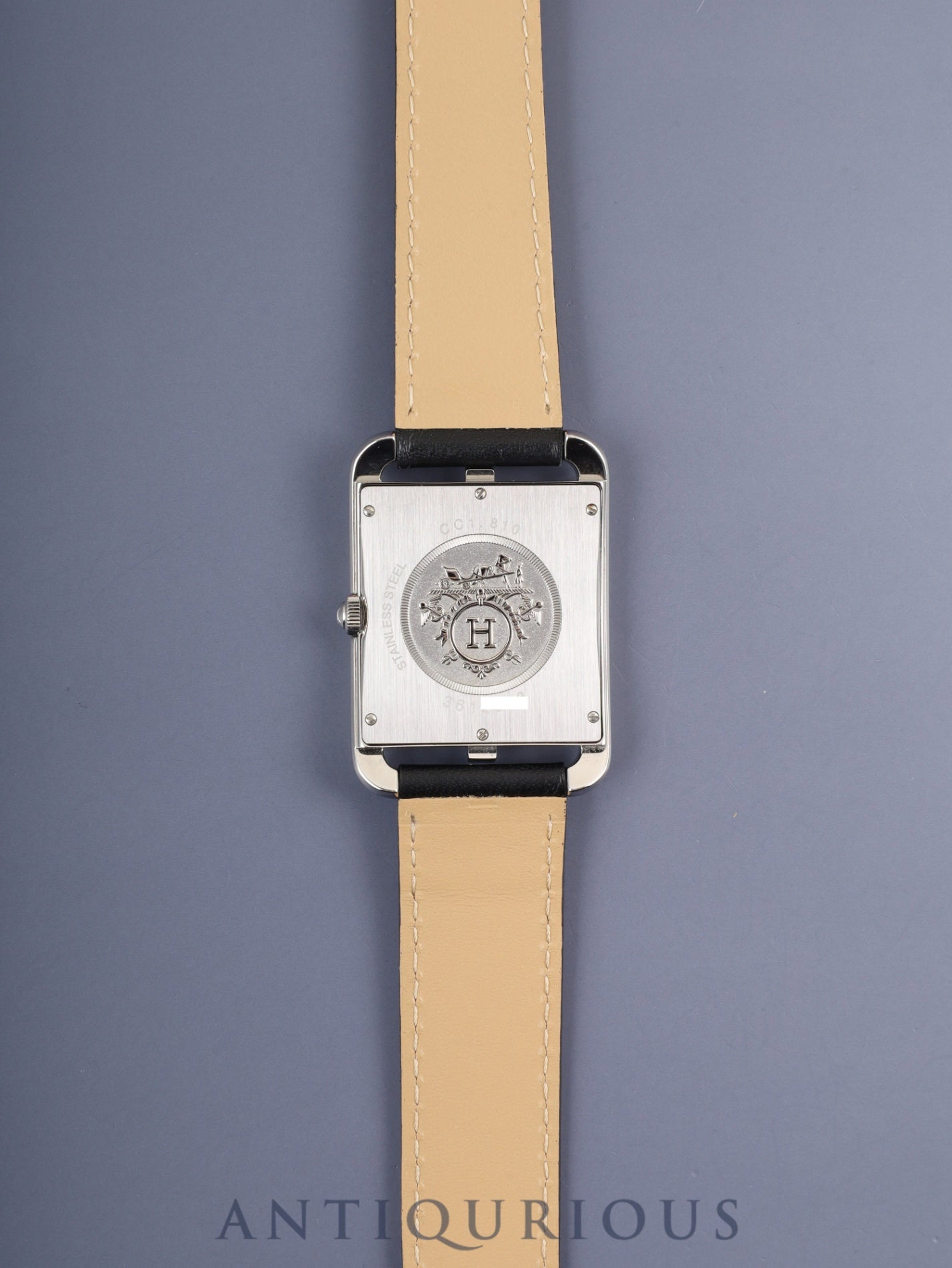 エルメス ケープコッド W055346WW00 / CC1.810 クォーツ SS 革 純正尾錠(SS)シルバーアラビア文字盤 箱 冊子 保証書(2022年) 純正革ベルト(U刻印:2022年)オーバーホール済み