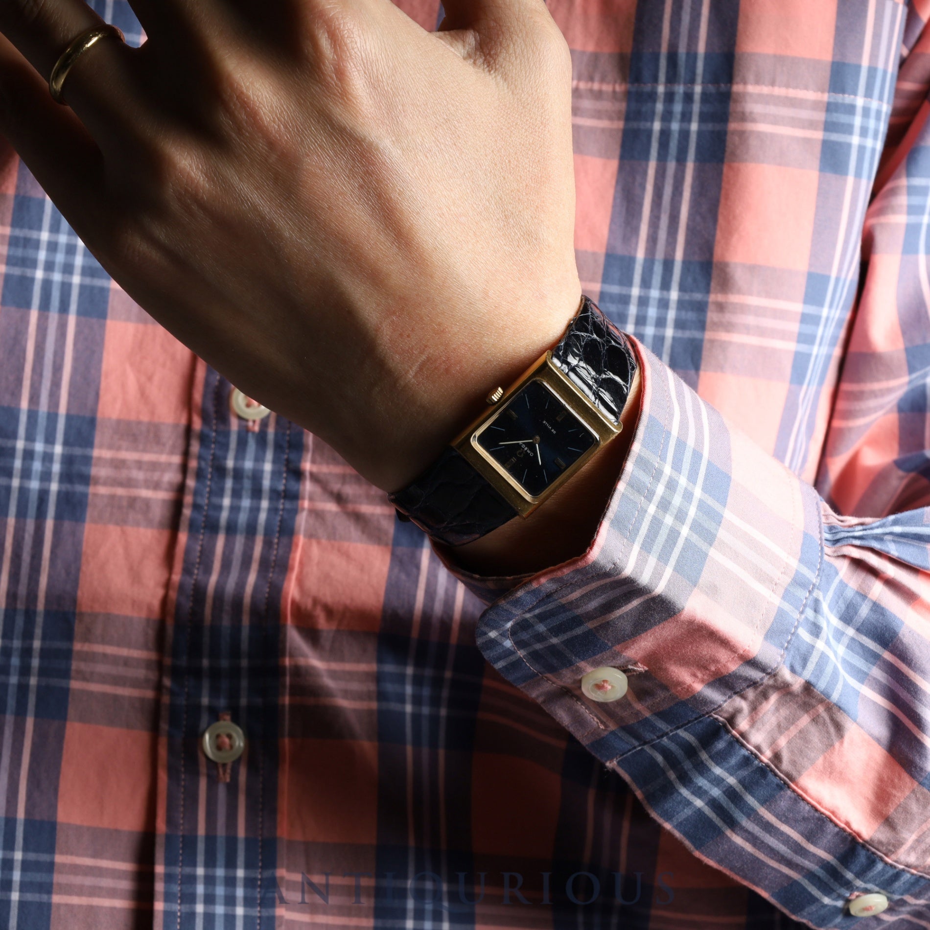 Omega De Ville 511324 Manual winding GP Leather Genuine buckle (GP) Blue dial (minor scratches on glass) Overhauled