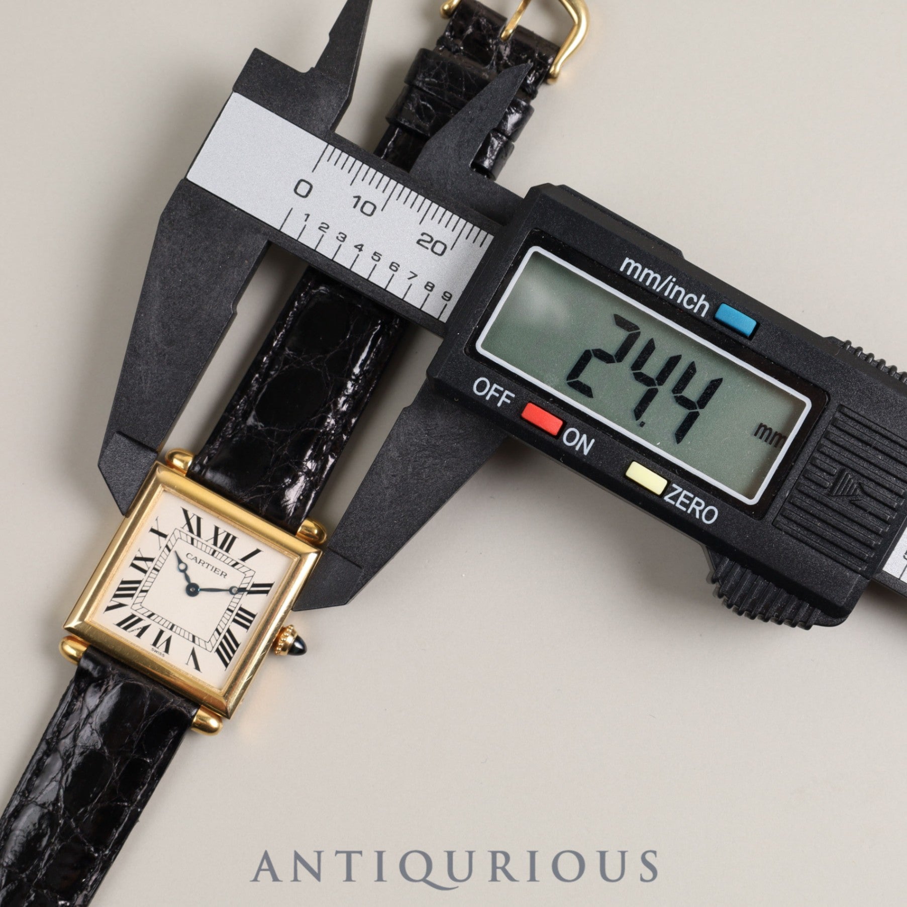 Cartier Tank Obv W1512256 1630 2 Quartz 750 Leather Genuine Buckle (750) Silver Roman Dial Overhauled