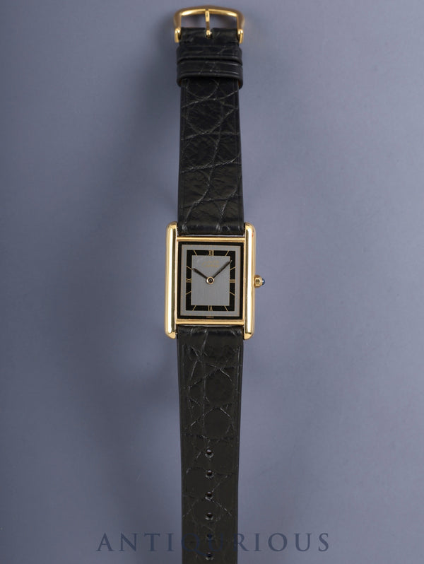 Cartier Must Tank LM 6 81006 Quartz Cal.81 SV925 Leather strap Original pin buckle (GP) Gray Roman numeral dial (SWISS marking) Overhauled and newly polished