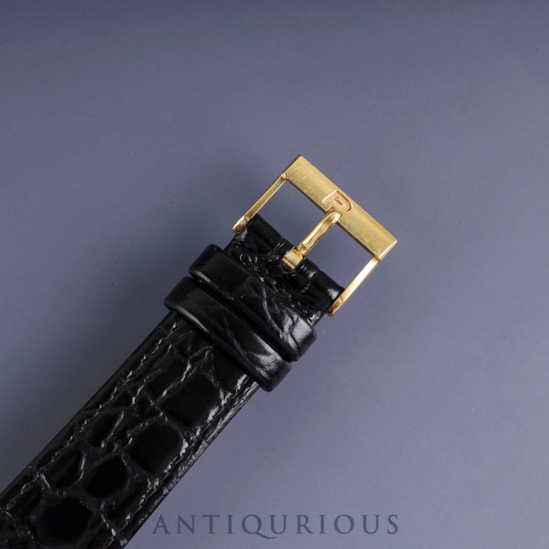 Piaget Rectangular 9287 Manual Winding Caliber 9P2 750 Leather Strap with Genuine Buckle (750) White Roman Dial Overhauled