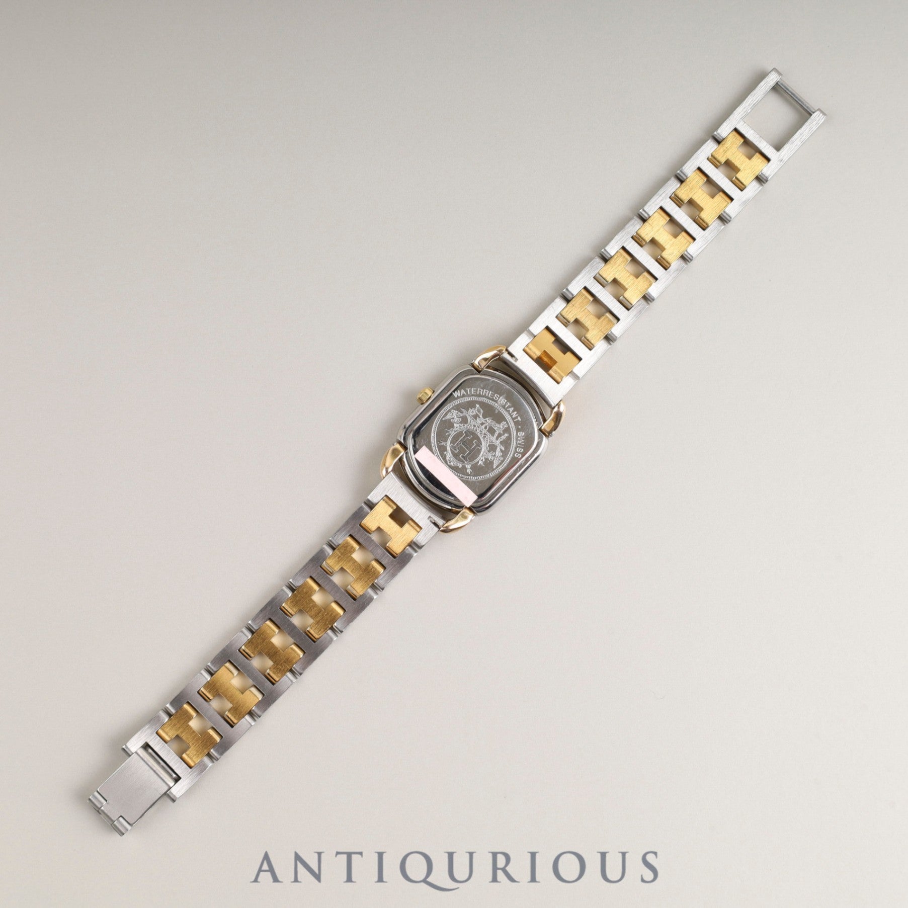 エルメス ラリー 77.03 クォーツ Cal.976.001 SS/GP SS/GP ホワイト文字盤 オーバーホール済み