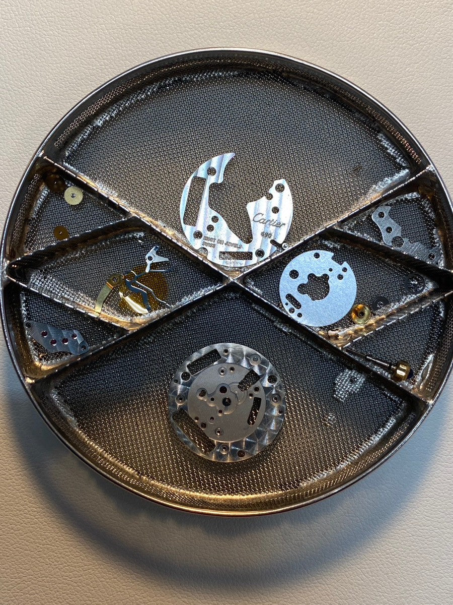 Cartier Must Tank LM 6 81006 Quartz Cal.690 SV925 Leather Genuine Buckle (GP) Onyx Dial Overhauled and Finished to Like New