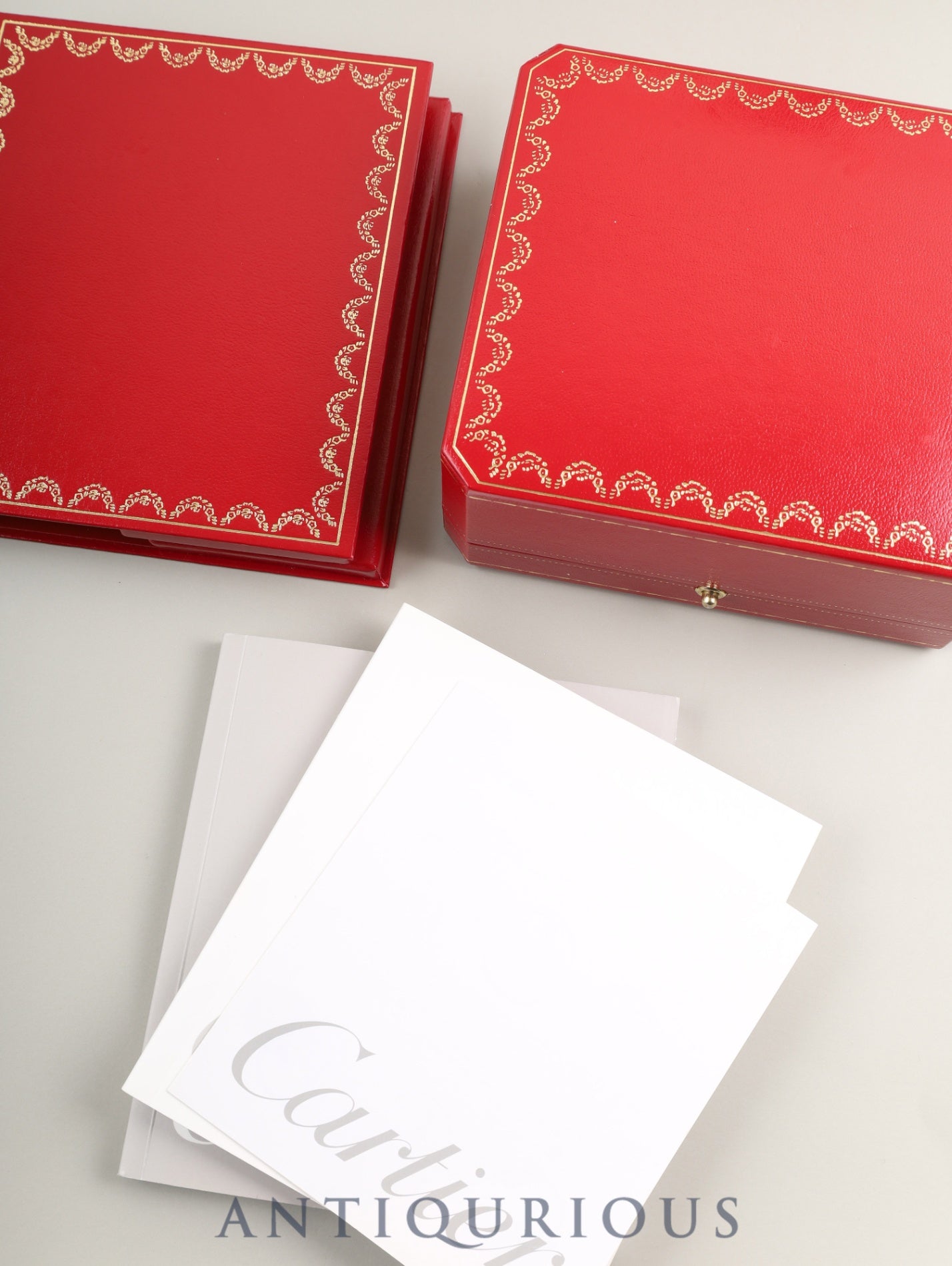 カルティエ マストタンク MM W1017354 / 2415 クォーツ Cal.057 SV925 革 純正Dバックル(GP)アイボリーローマン文字盤(SWISS MADE表記) 箱 冊子 保証書(2005年)オーバーホール済み